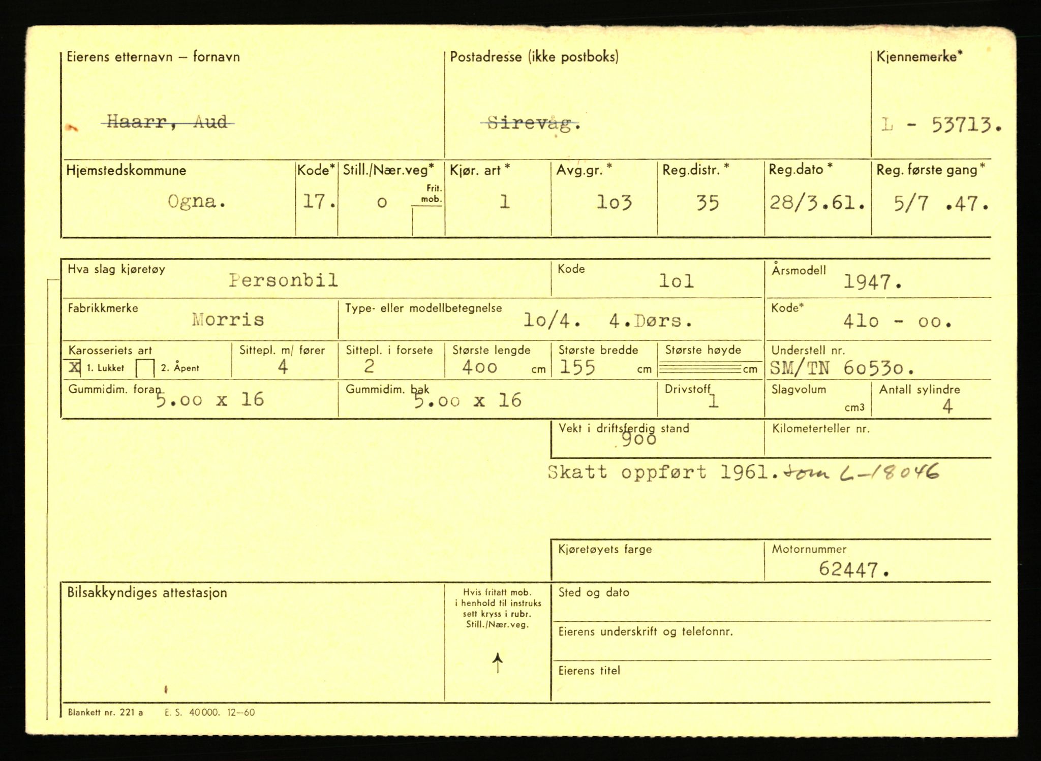 Stavanger trafikkstasjon, AV/SAST-A-101942/0/F/L0053: L-52900 - L-54199, 1930-1971, p. 1941