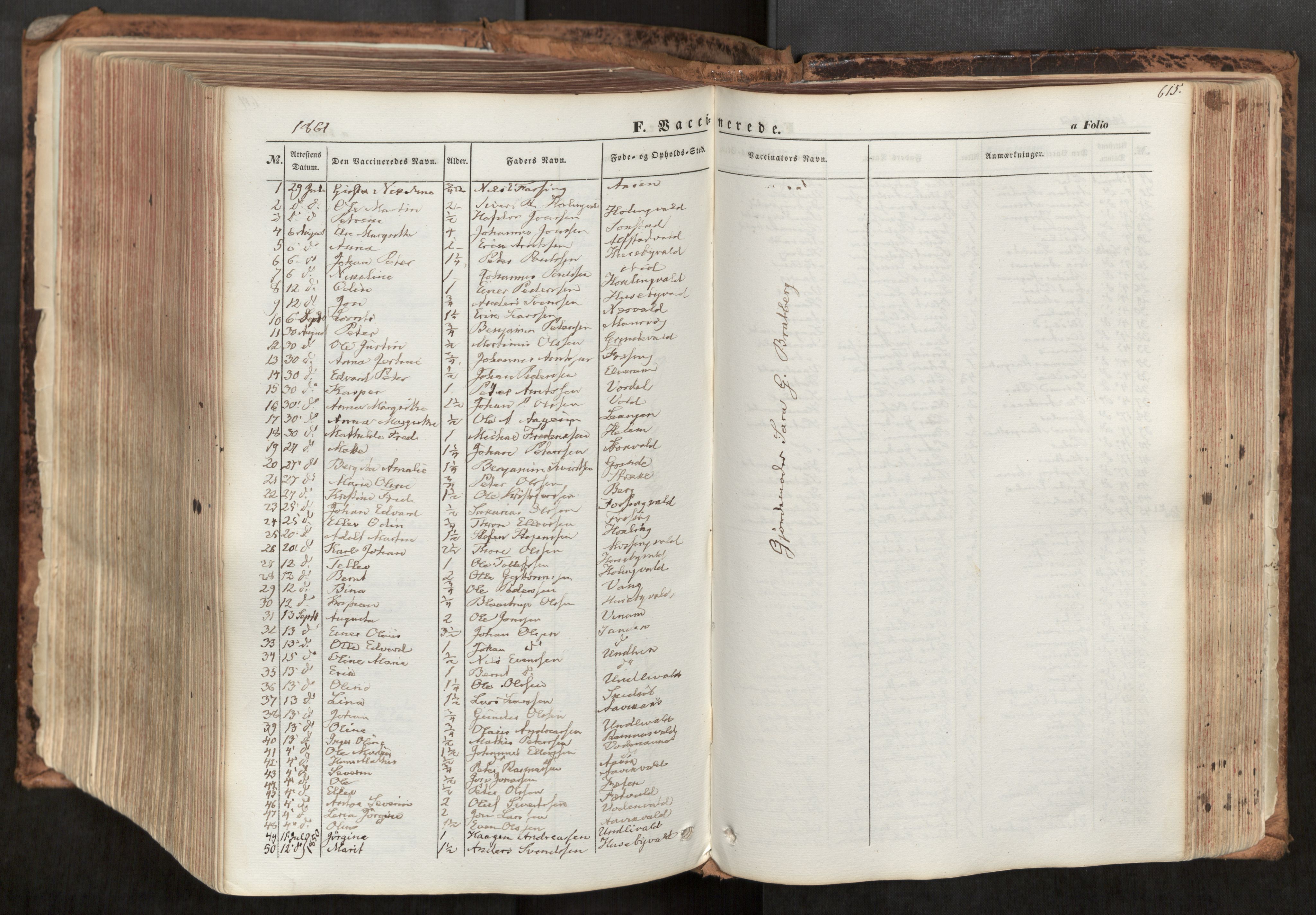 Ministerialprotokoller, klokkerbøker og fødselsregistre - Nord-Trøndelag, SAT/A-1458/713/L0116: Parish register (official) no. 713A07, 1850-1877, p. 615