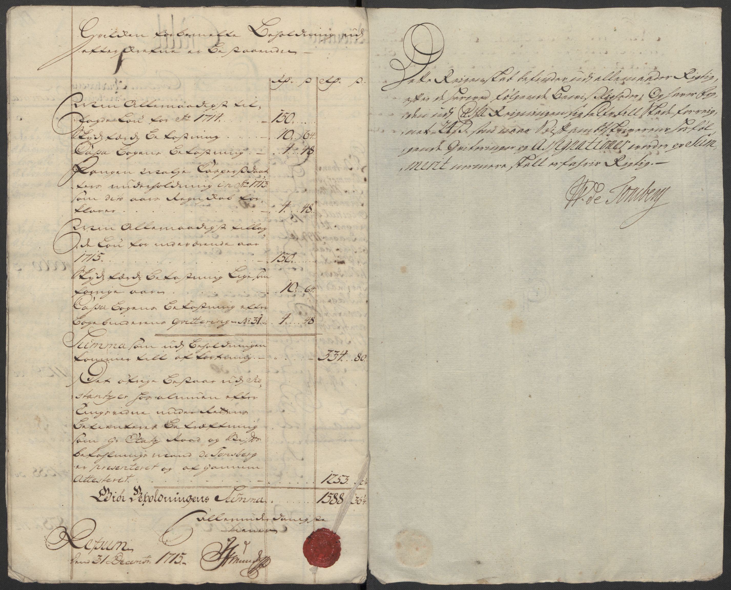 Rentekammeret inntil 1814, Reviderte regnskaper, Fogderegnskap, AV/RA-EA-4092/R11/L0597: Fogderegnskap Nedre Romerike, 1715, p. 12