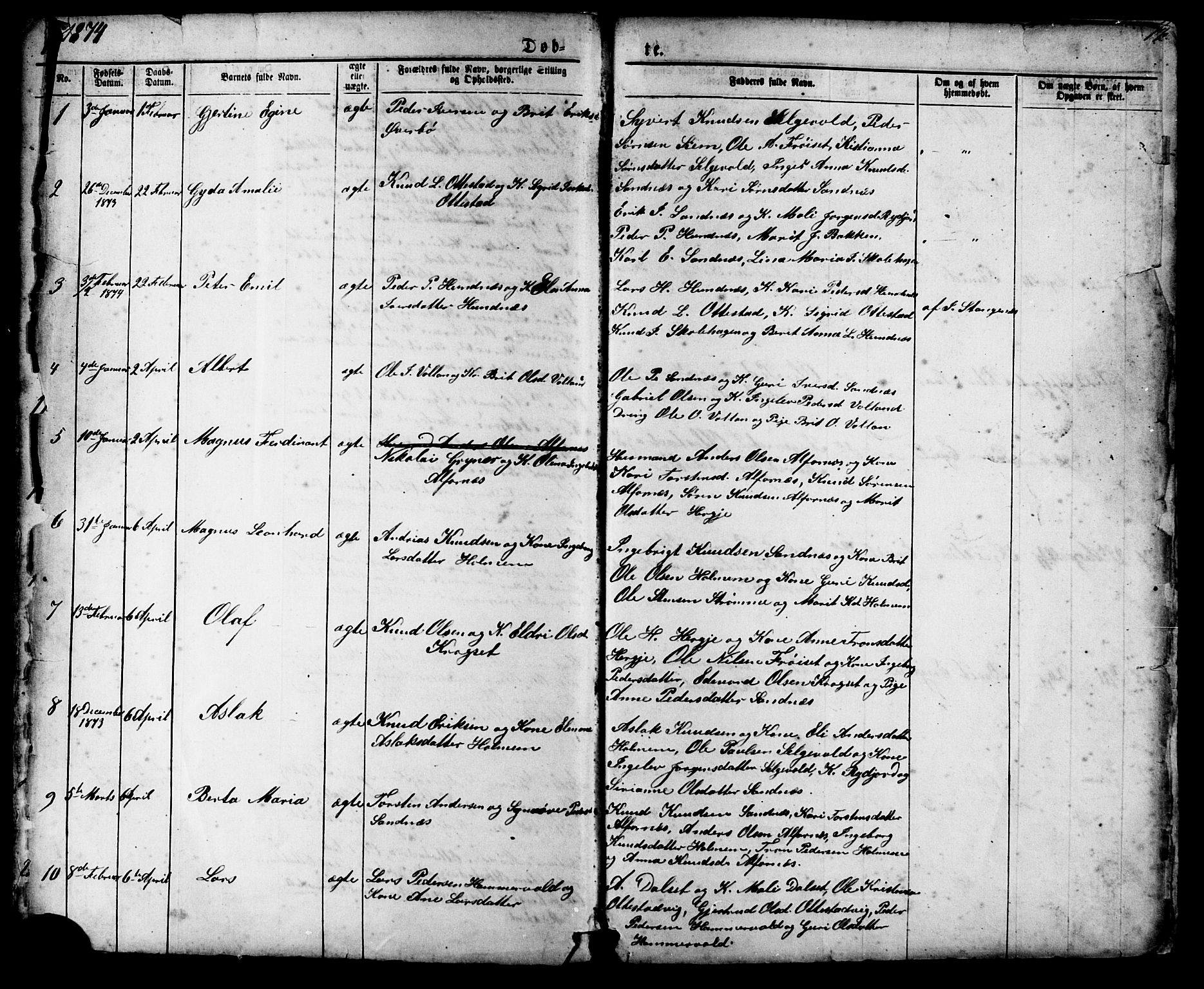Ministerialprotokoller, klokkerbøker og fødselsregistre - Møre og Romsdal, SAT/A-1454/548/L0614: Parish register (copy) no. 548C02, 1867-1917, p. 12