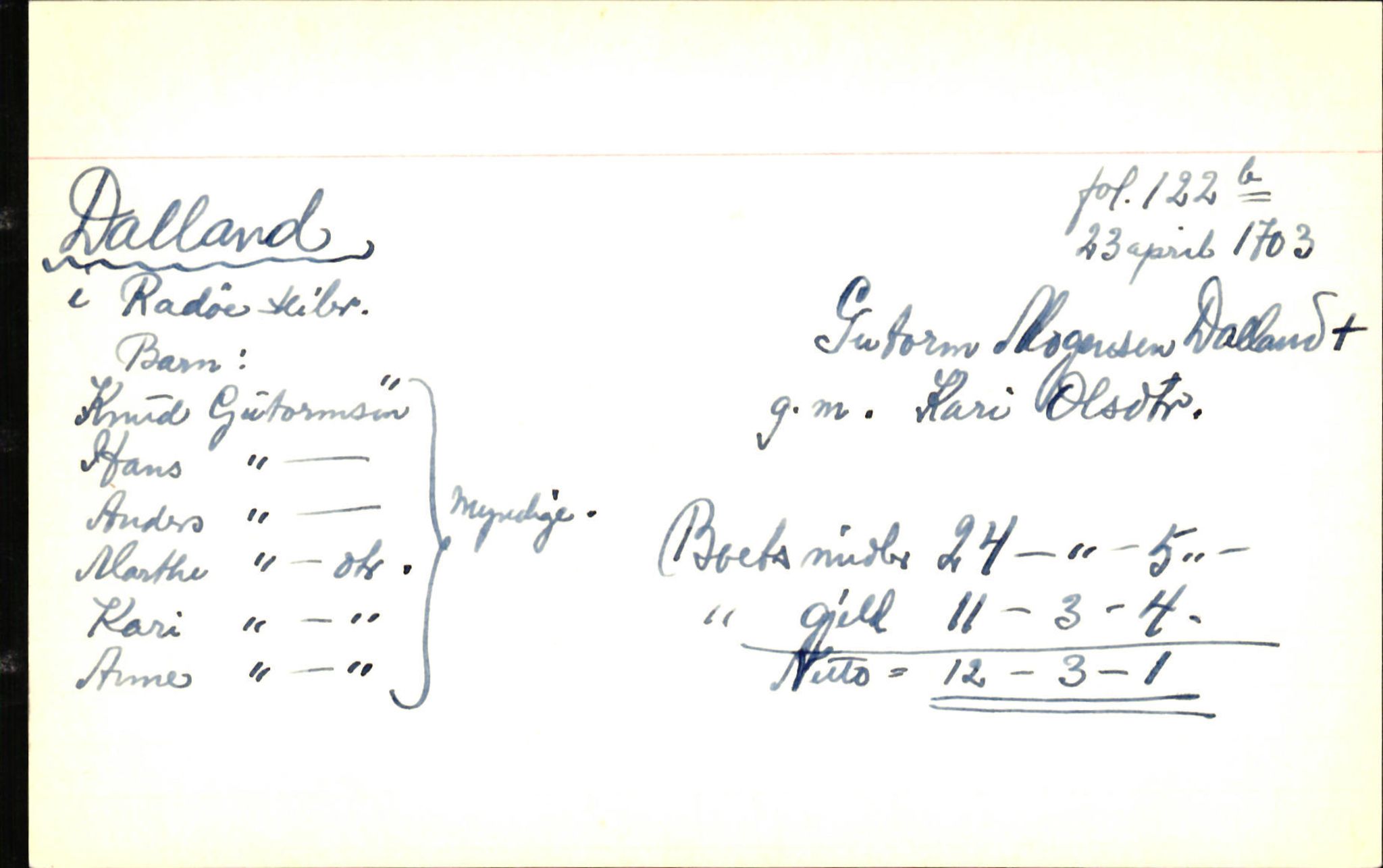 Skiftekort ved Statsarkivet i Bergen, SAB/SKIFTEKORT/001/L0001: Skifteprotokoll nr. 1-2 - test test, 1702-1716, p. 523