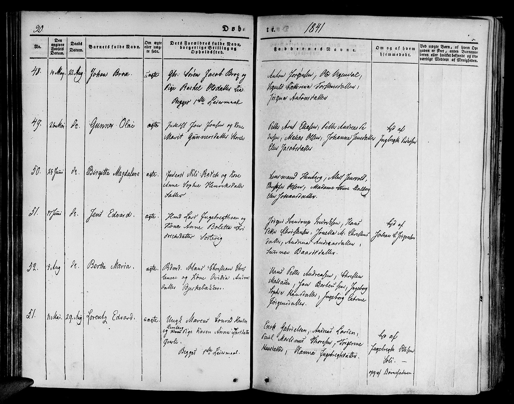 Tranøy sokneprestkontor, AV/SATØ-S-1313/I/Ia/Iaa/L0005kirke: Parish register (official) no. 5, 1829-1844, p. 90