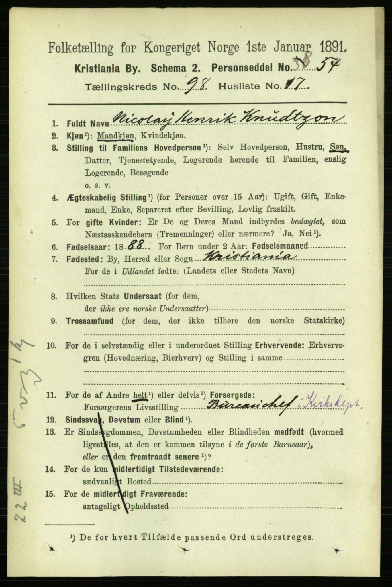 RA, 1891 census for 0301 Kristiania, 1891, p. 48230