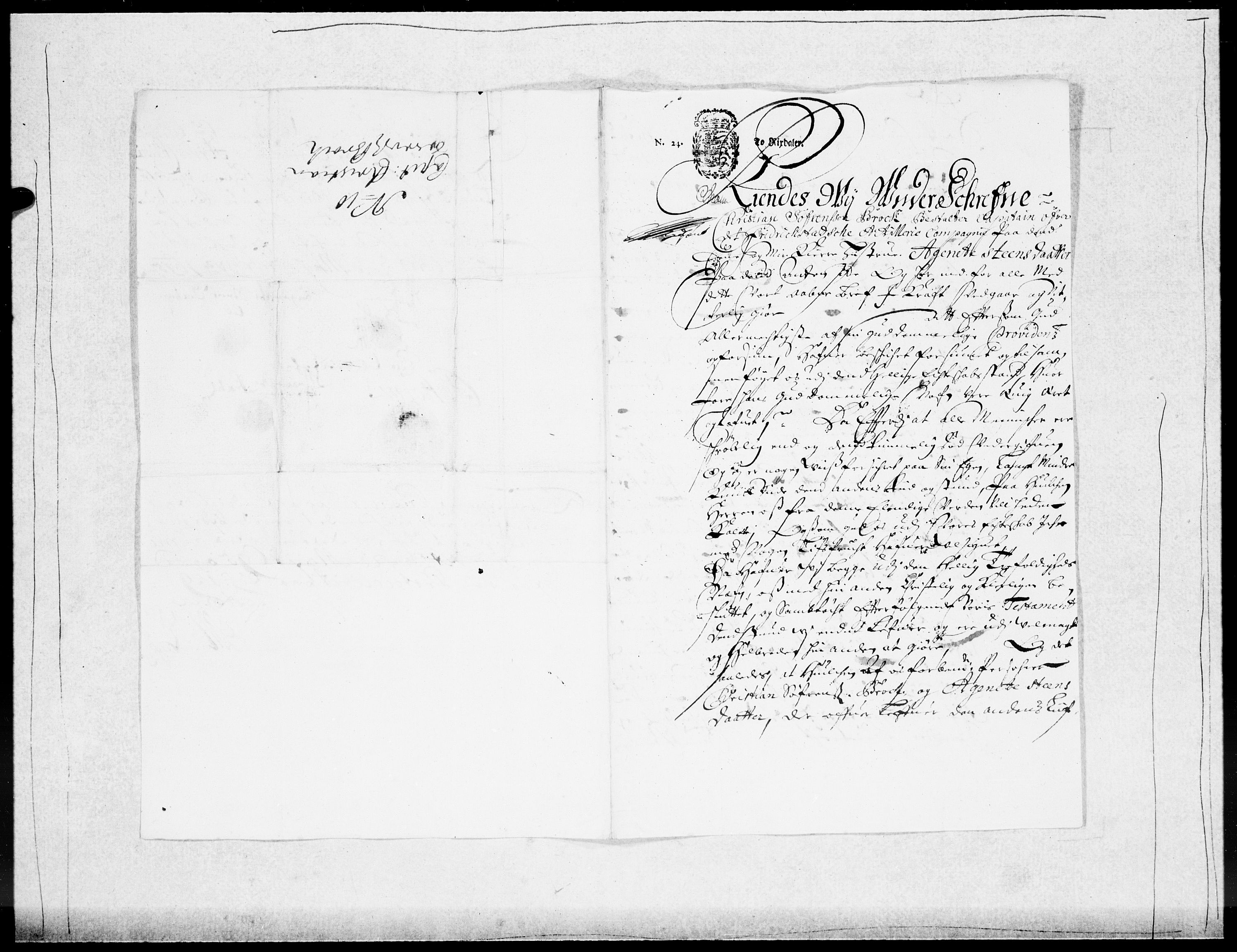 Danske Kanselli 1572-1799, AV/RA-EA-3023/F/Fc/Fcc/Fcca/L0047: Norske innlegg 1572-1799, 1695-1697, p. 25