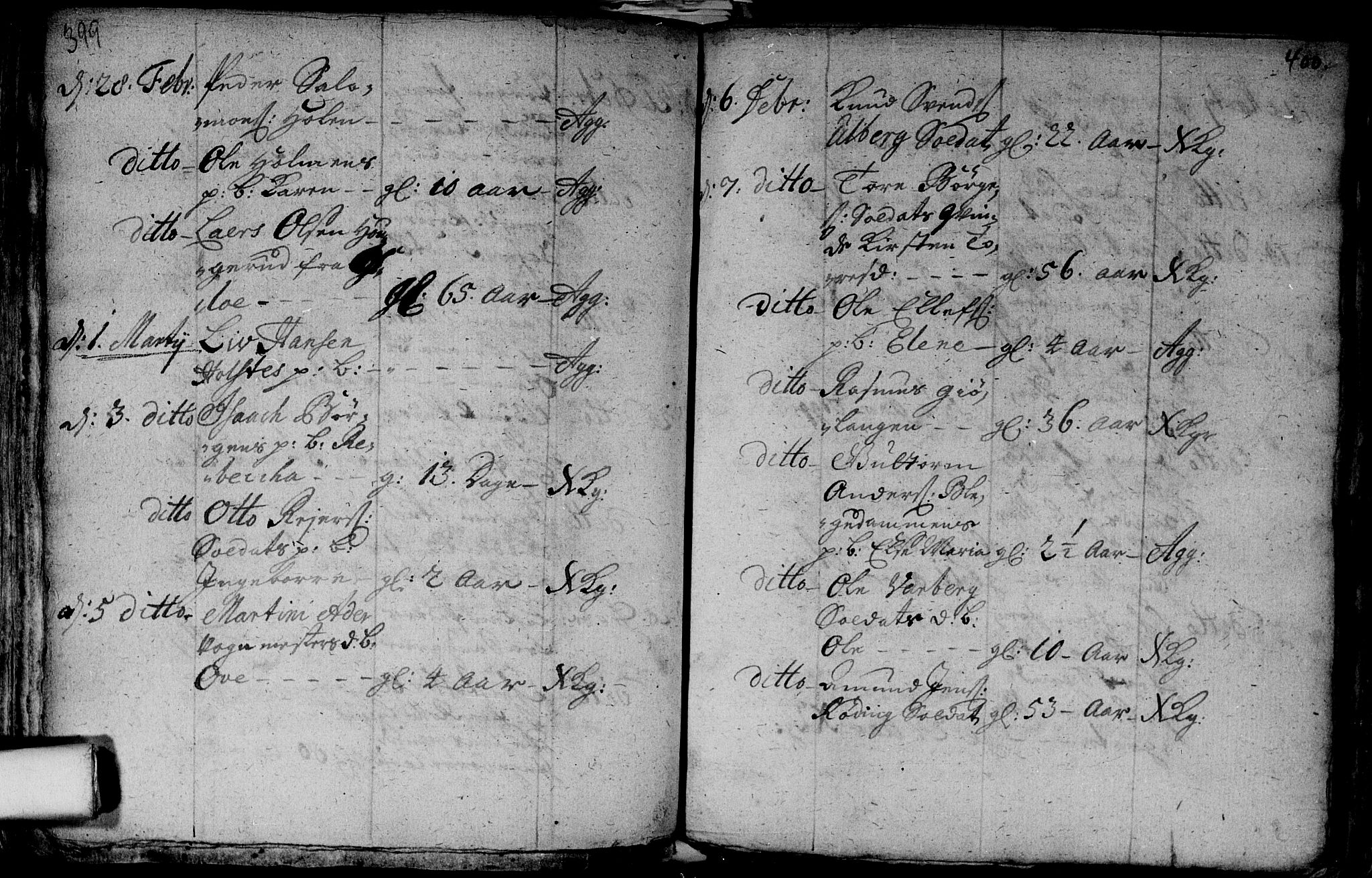 Aker prestekontor kirkebøker, AV/SAO-A-10861/F/L0002: Parish register (official) no. 2, 1714-1720, p. 399-400