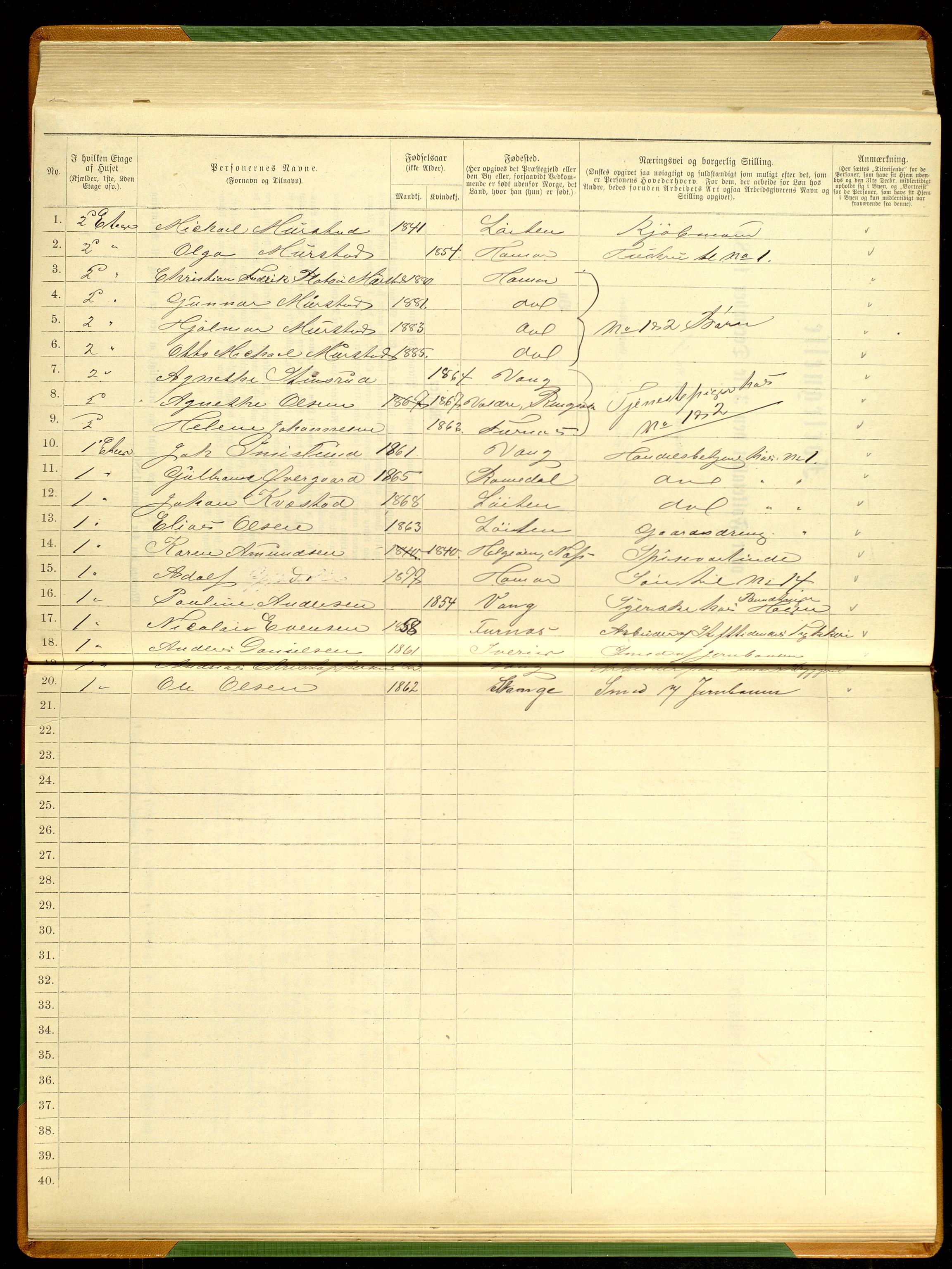 SAH, 1885 census for 0401 Hamar, 1885, p. 366
