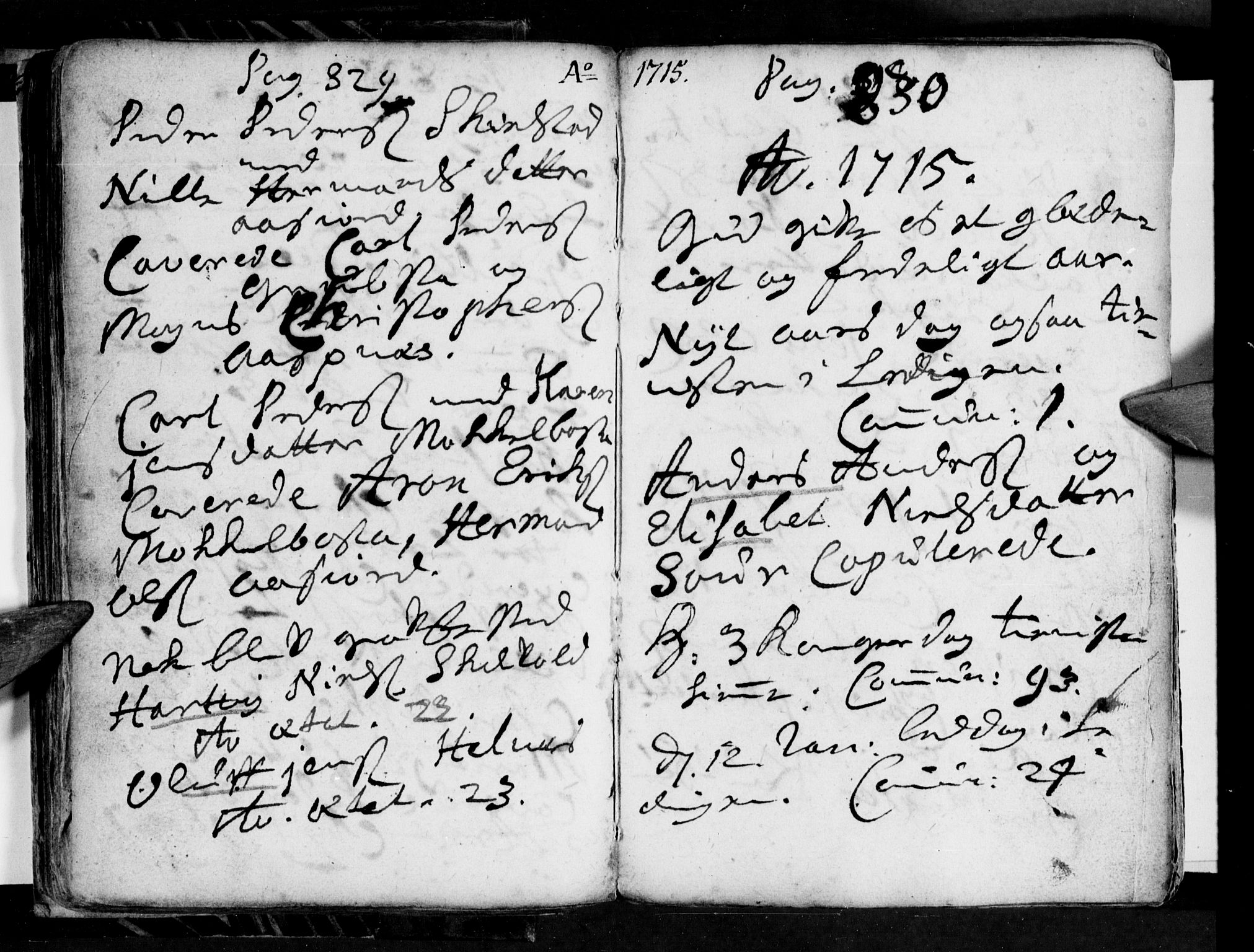 Ministerialprotokoller, klokkerbøker og fødselsregistre - Nordland, SAT/A-1459/855/L0794: Parish register (official) no. 855A02, 1713-1727, p. 829-830