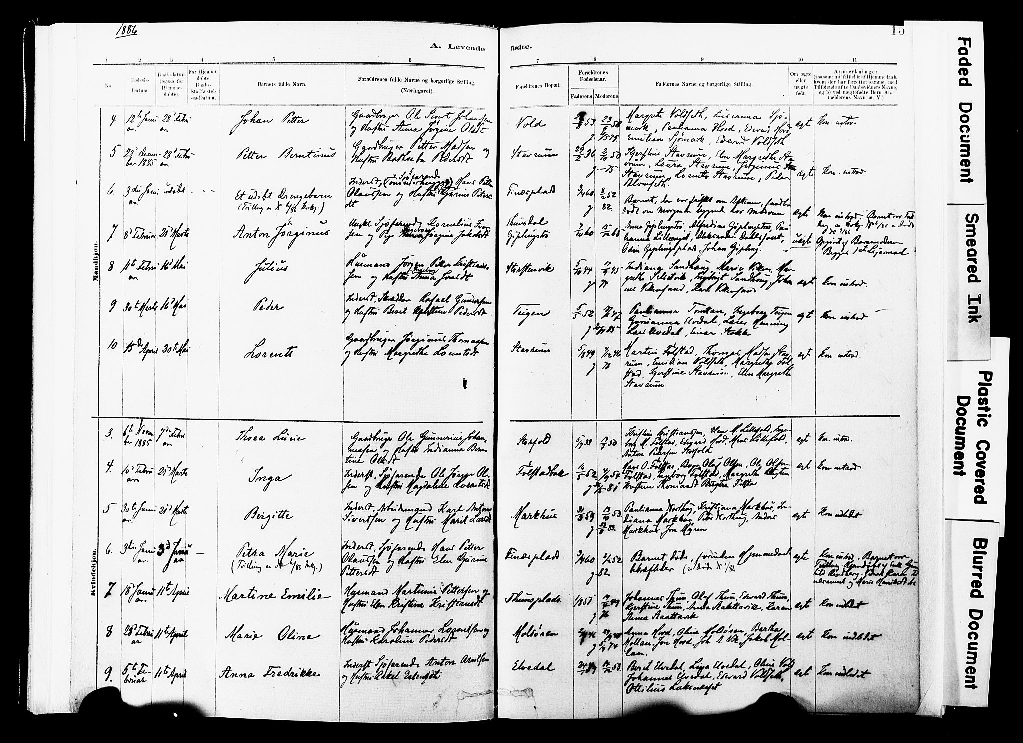 Ministerialprotokoller, klokkerbøker og fødselsregistre - Nord-Trøndelag, AV/SAT-A-1458/744/L0420: Parish register (official) no. 744A04, 1882-1904, p. 15