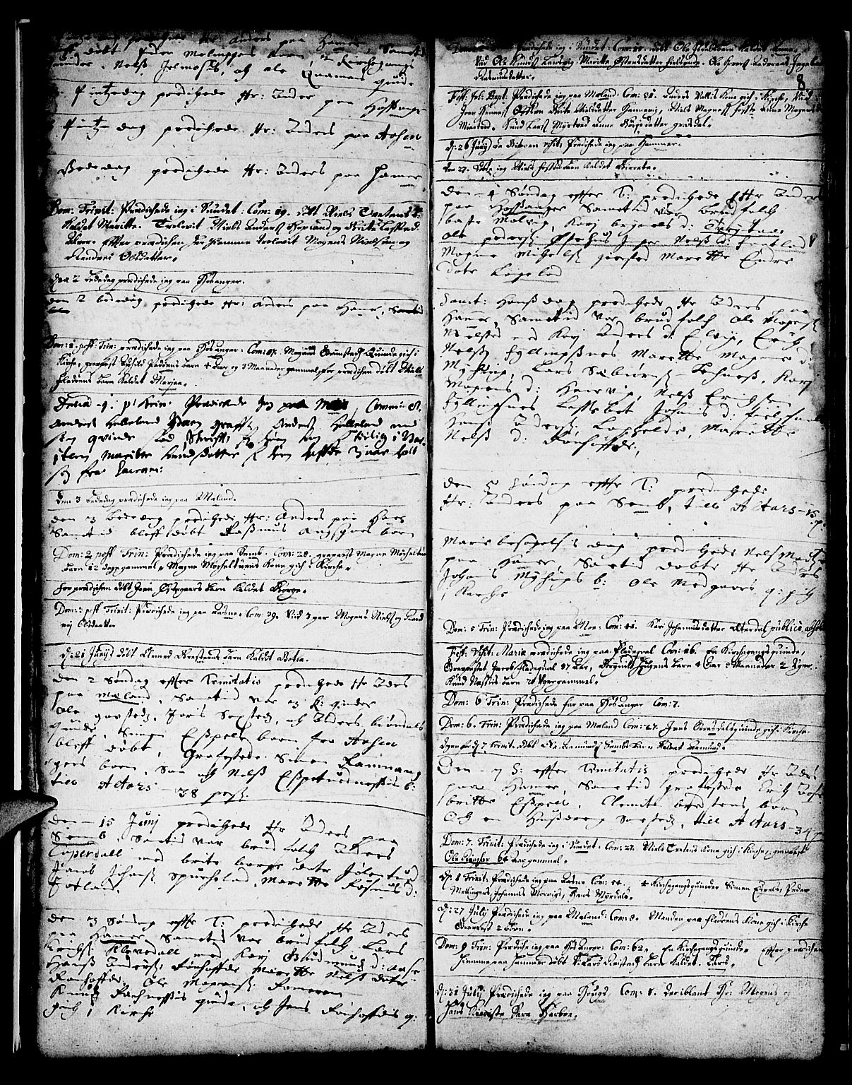 Hamre sokneprestembete, AV/SAB-A-75501/H/Ha/Haa/Haaa/L0001: Parish register (official) no. A 1, 1677-1691, p. 8