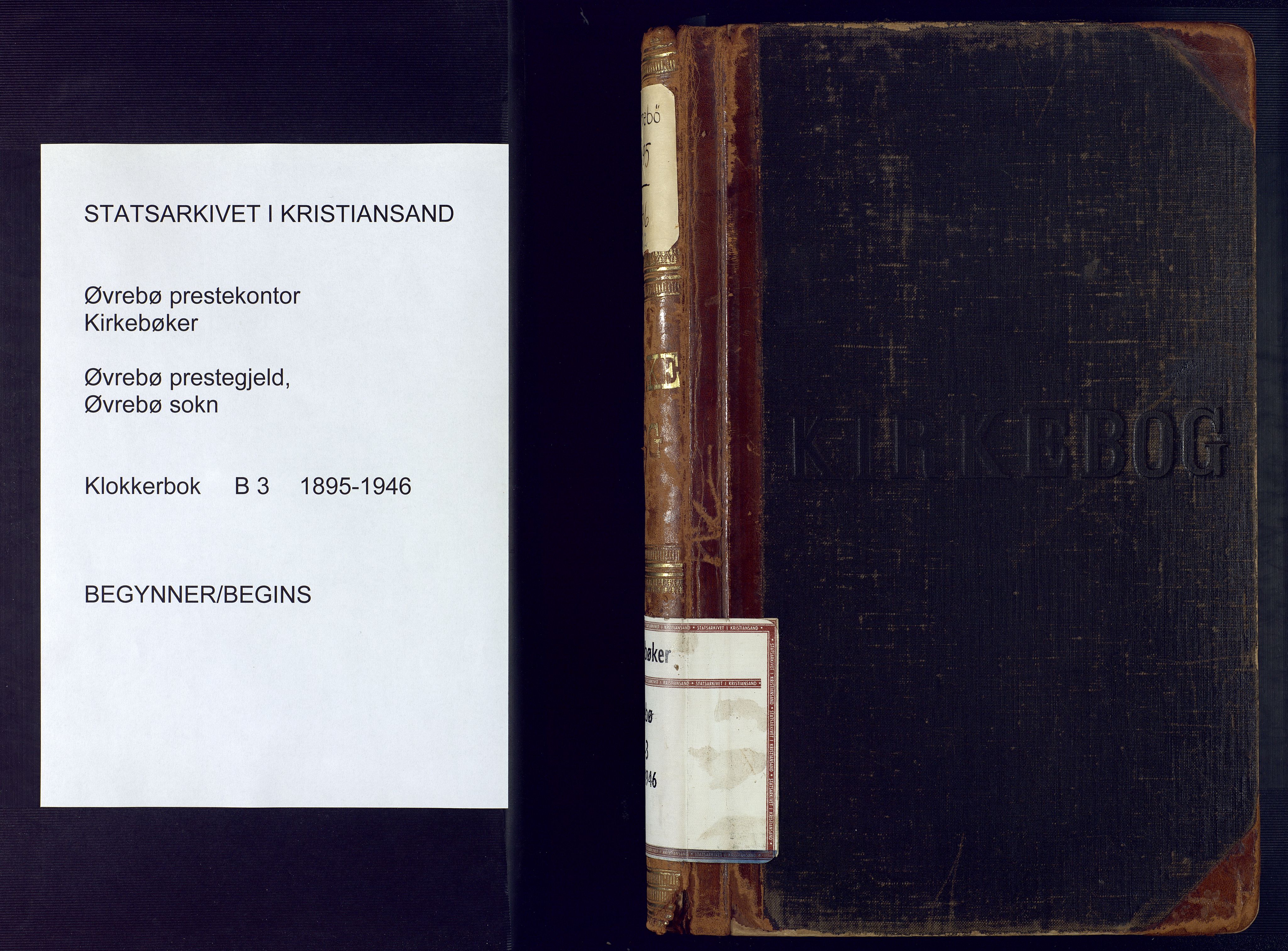 Vennesla sokneprestkontor, SAK/1111-0045/Fb/Fbc/L0003: Parish register (copy) no. B 3, 1895-1946