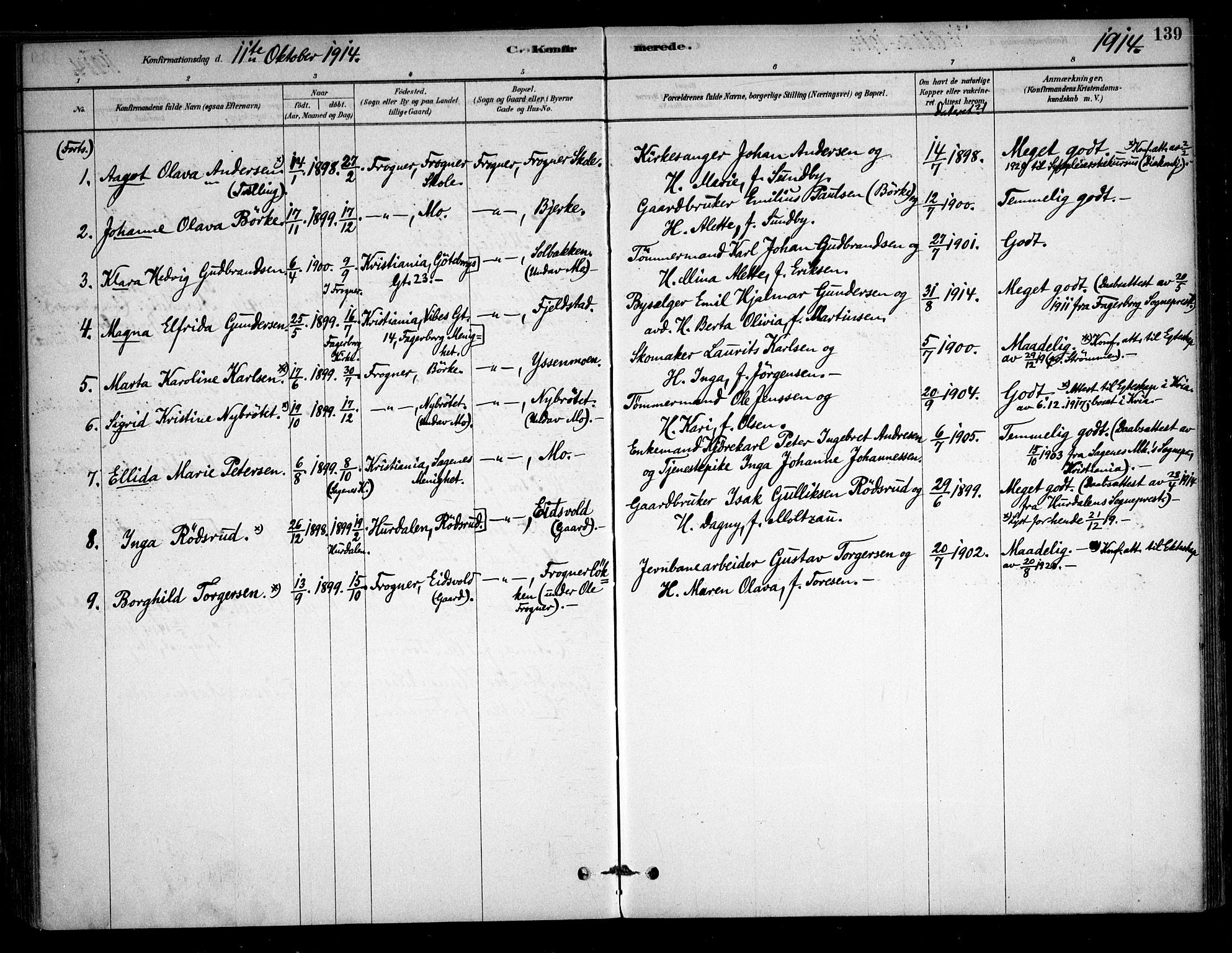 Sørum prestekontor Kirkebøker, AV/SAO-A-10303/F/Fb/L0001: Parish register (official) no. II 1, 1878-1915, p. 139