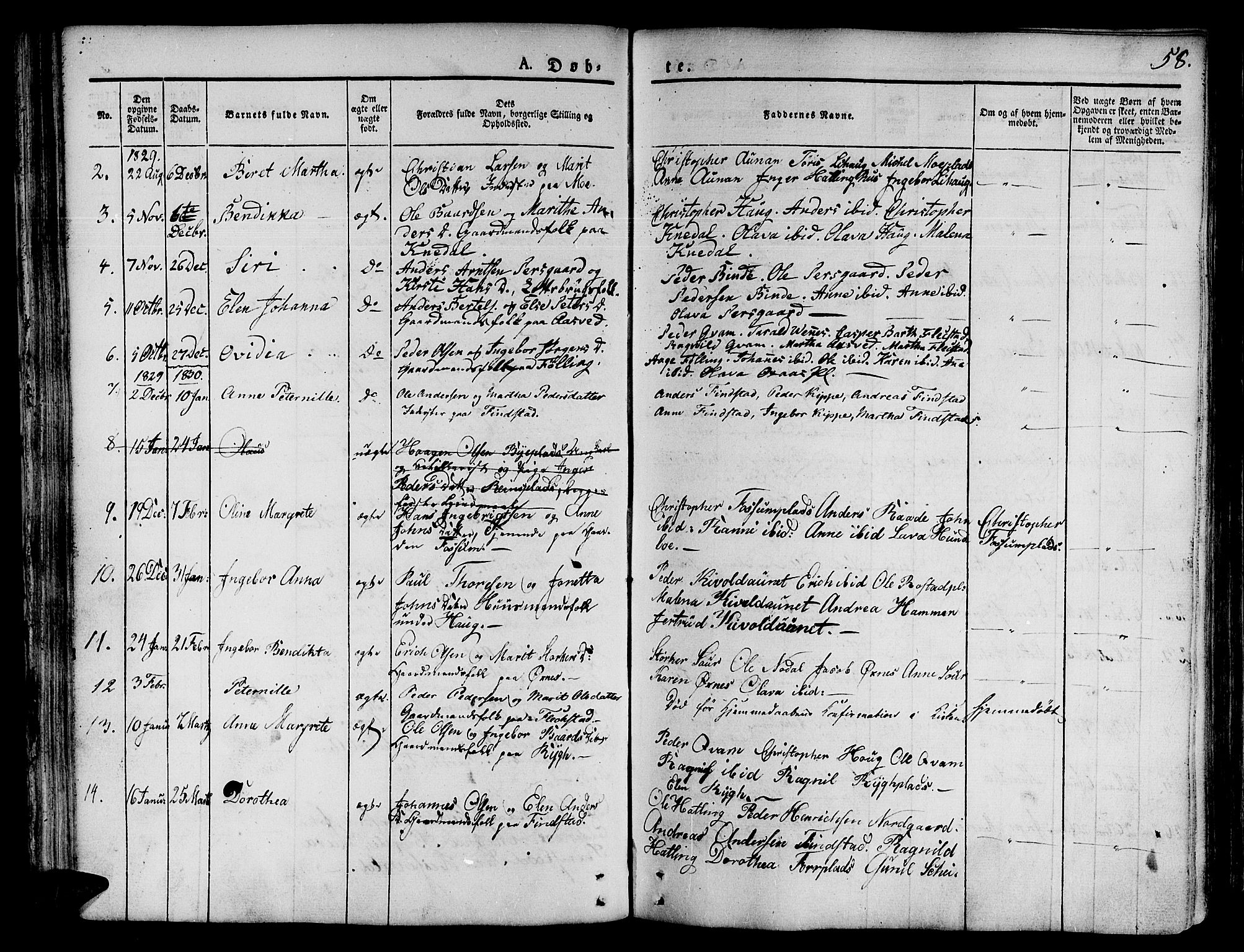 Ministerialprotokoller, klokkerbøker og fødselsregistre - Nord-Trøndelag, AV/SAT-A-1458/746/L0445: Parish register (official) no. 746A04, 1826-1846, p. 58