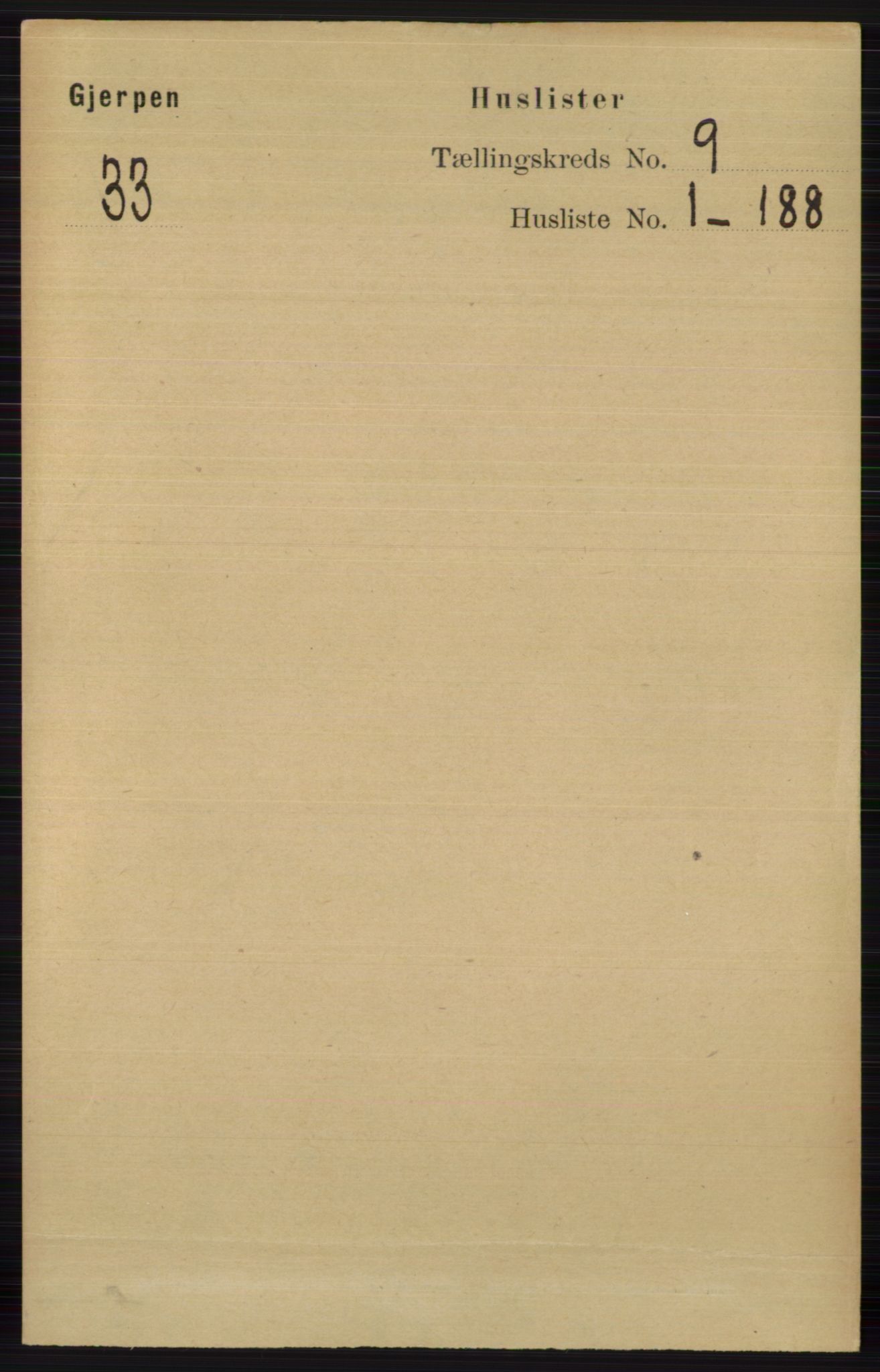 RA, 1891 census for 0812 Gjerpen, 1891, p. 4764