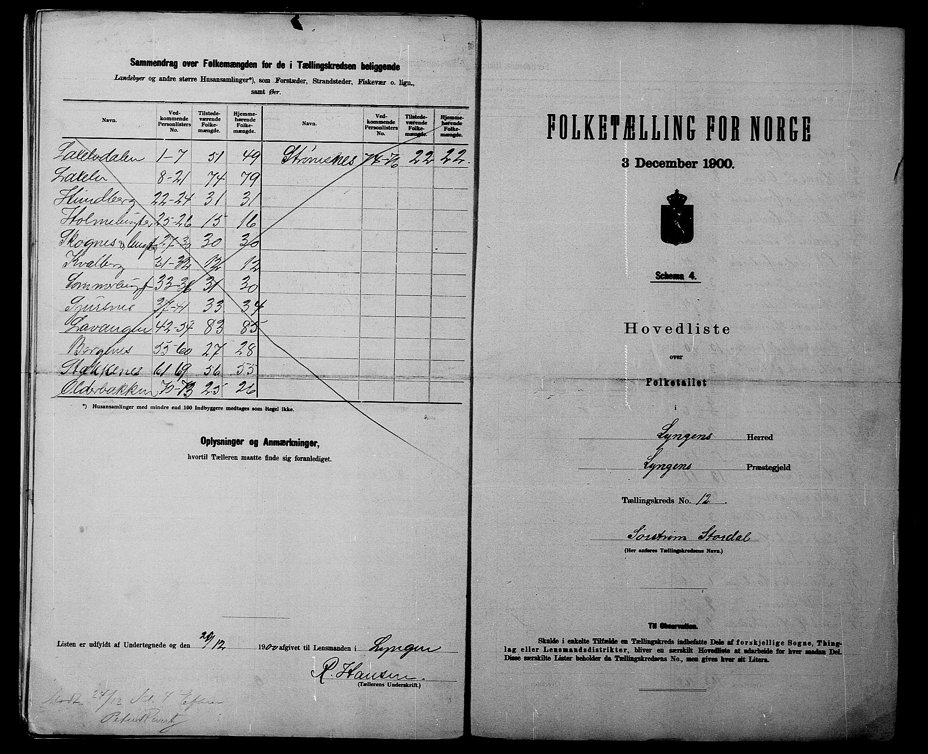 SATØ, 1900 census for Lyngen, 1900, p. 30