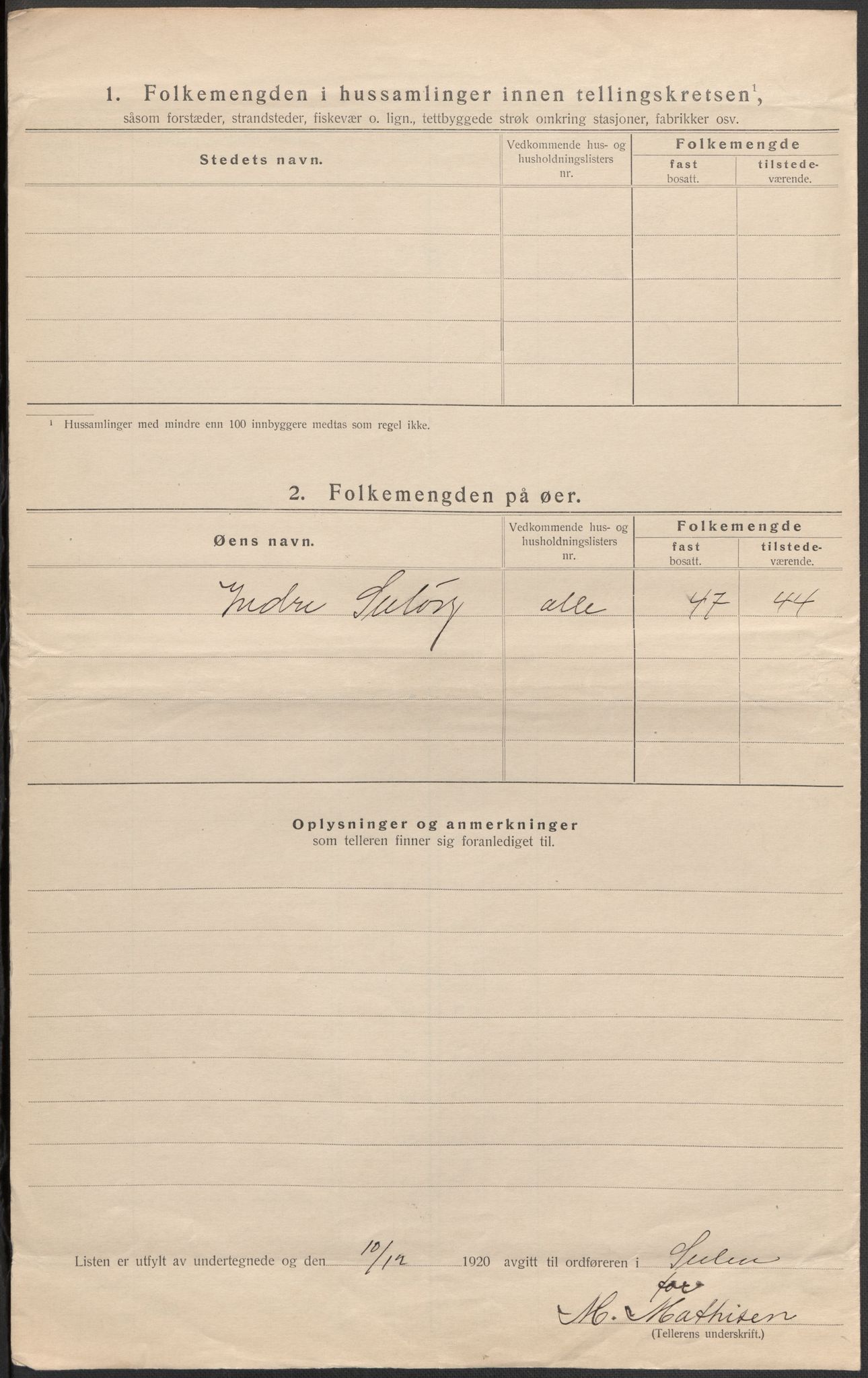 SAB, 1920 census for Solund, 1920, p. 28