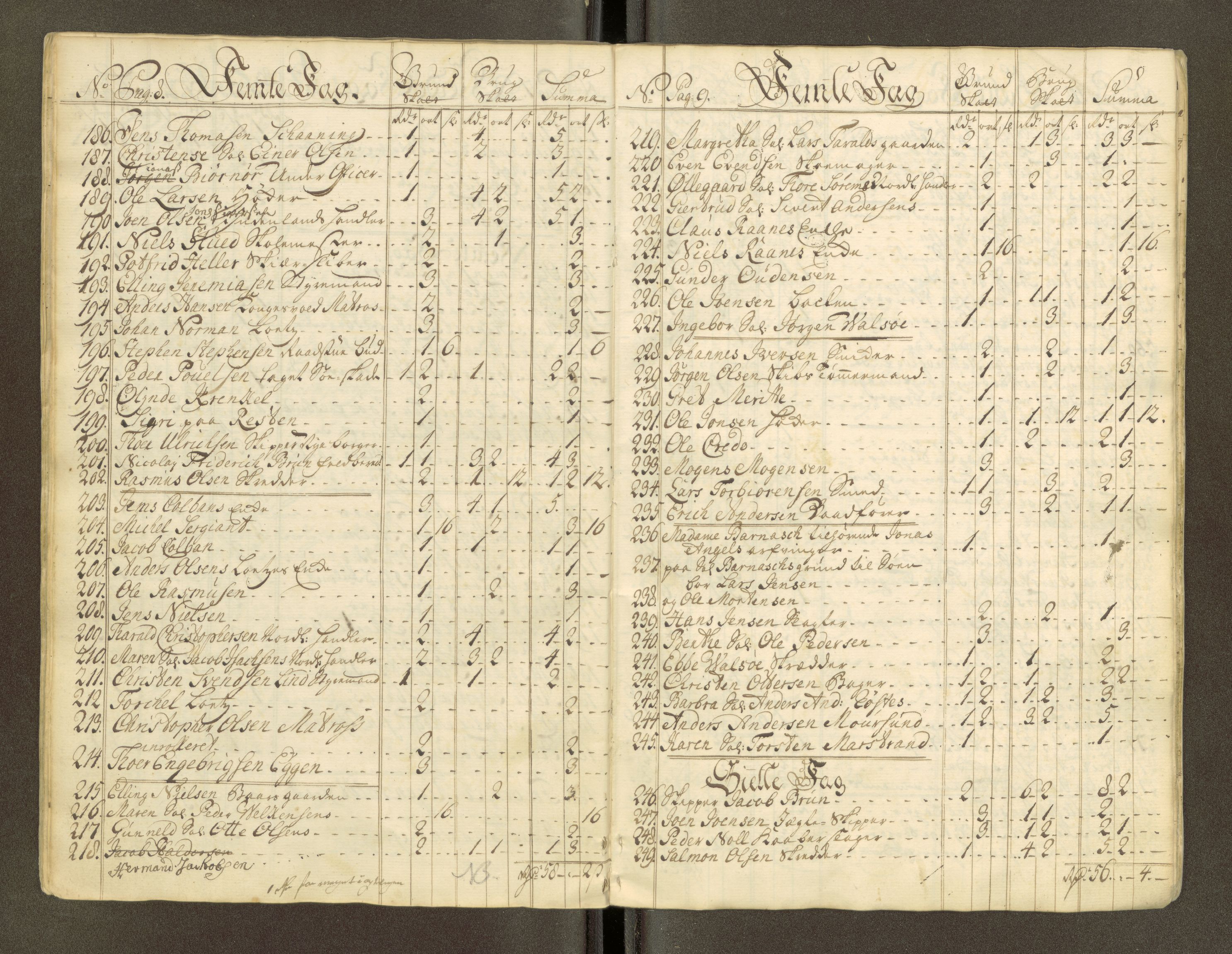 Trondheim magistrat, AV/SAT-A-4372/D/Da/L0007: Skattemanntall, 1740-1745, p. 226