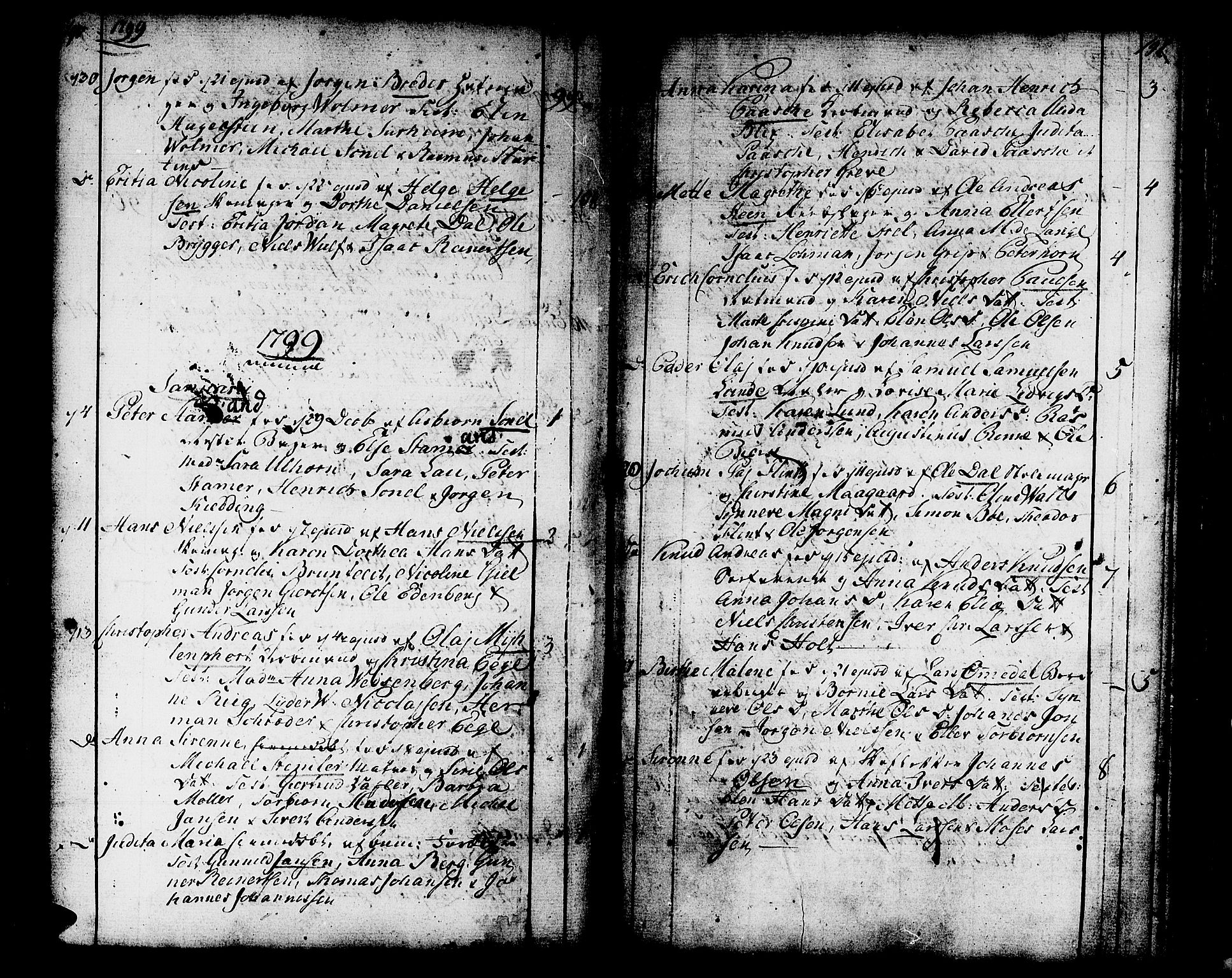 Domkirken sokneprestembete, SAB/A-74801/H/Haa/L0004: Parish register (official) no. A 4, 1763-1820, p. 190-191