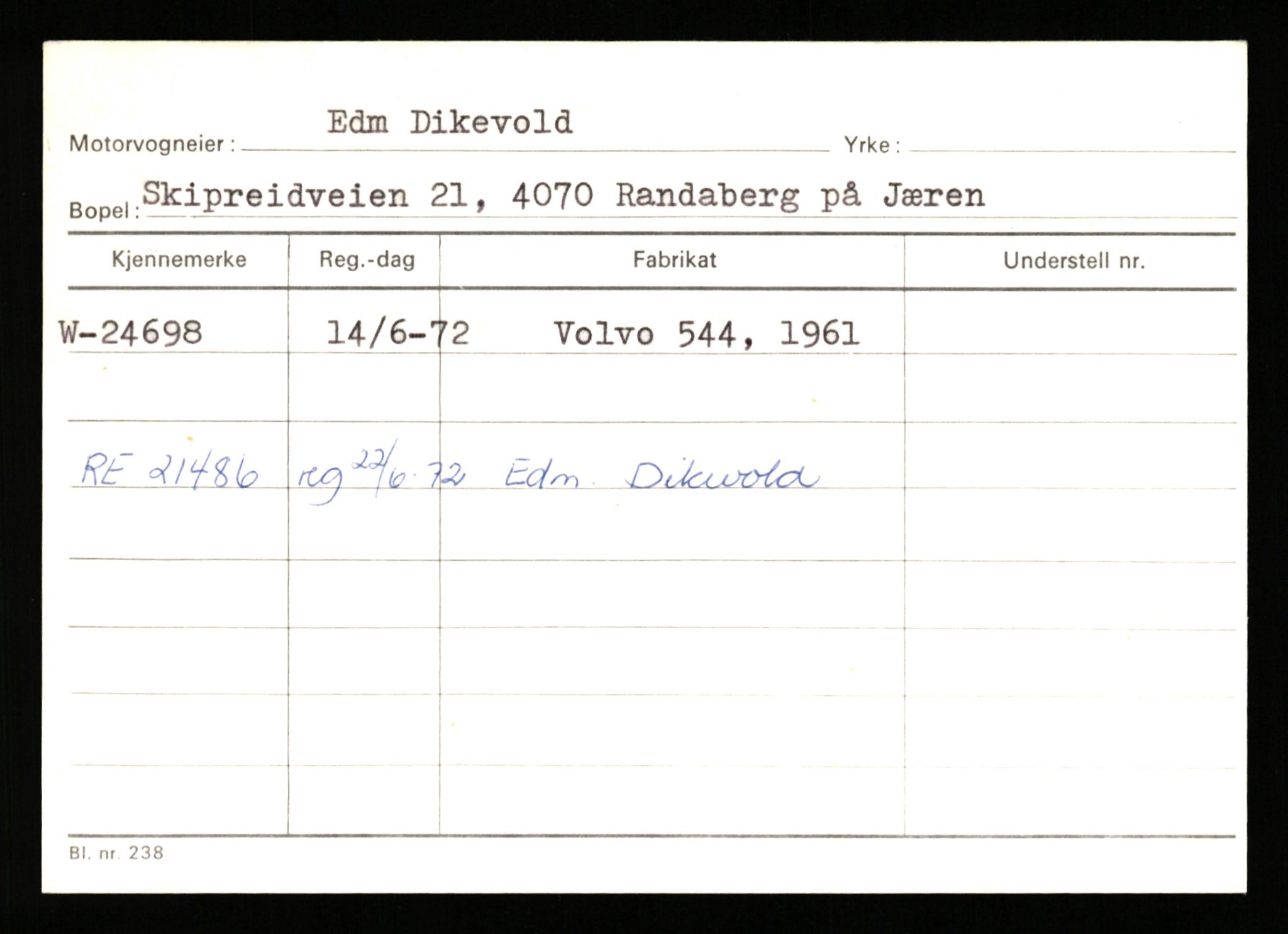 Stavanger trafikkstasjon, SAST/A-101942/0/G/L0005: Registreringsnummer: 23000 - 34245, 1930-1971, p. 421