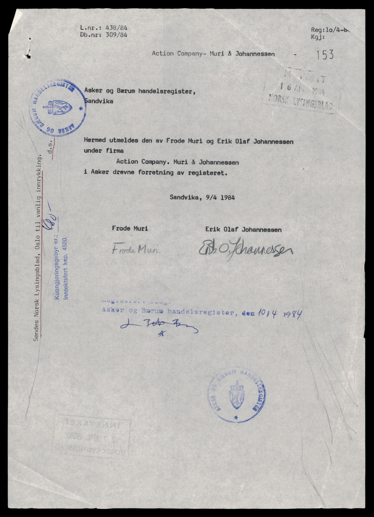 Asker og Bærum tingrett, AV/SAT-A-10379/K/Kb/Kba/L0016: Slettede enkeltmannsforetak og andelslag Asker og Bærum ca april 1972, A - Å, 1890-1972, p. 5