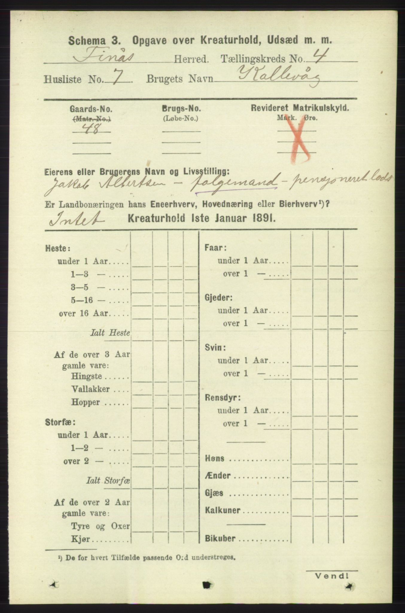 RA, 1891 census for 1218 Finnås, 1891, p. 6432