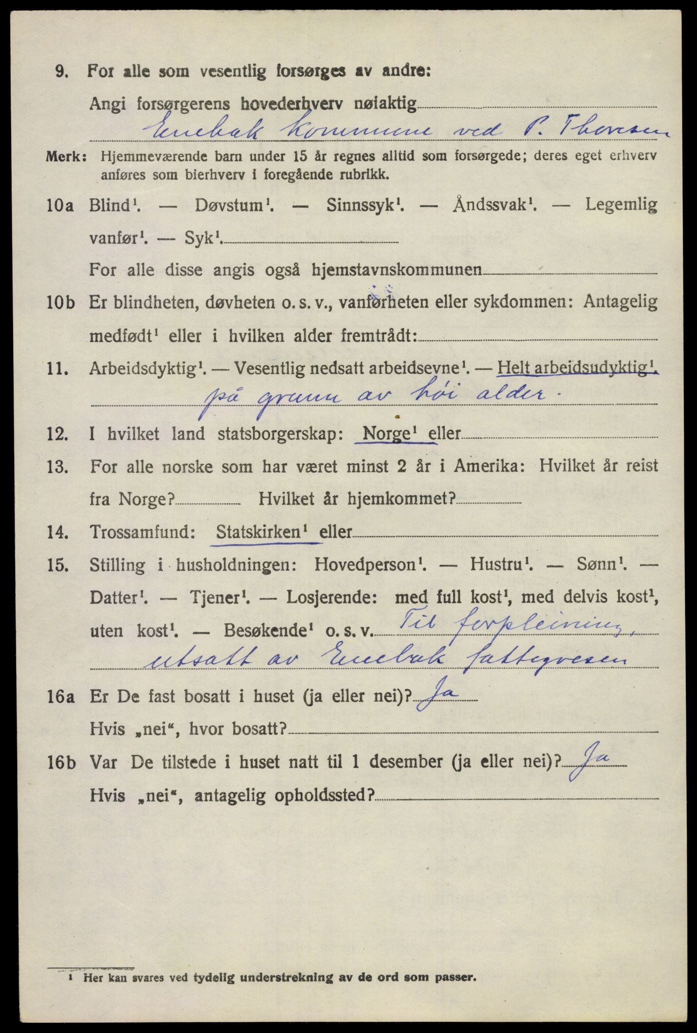 SAO, 1920 census for Enebakk, 1920, p. 5064