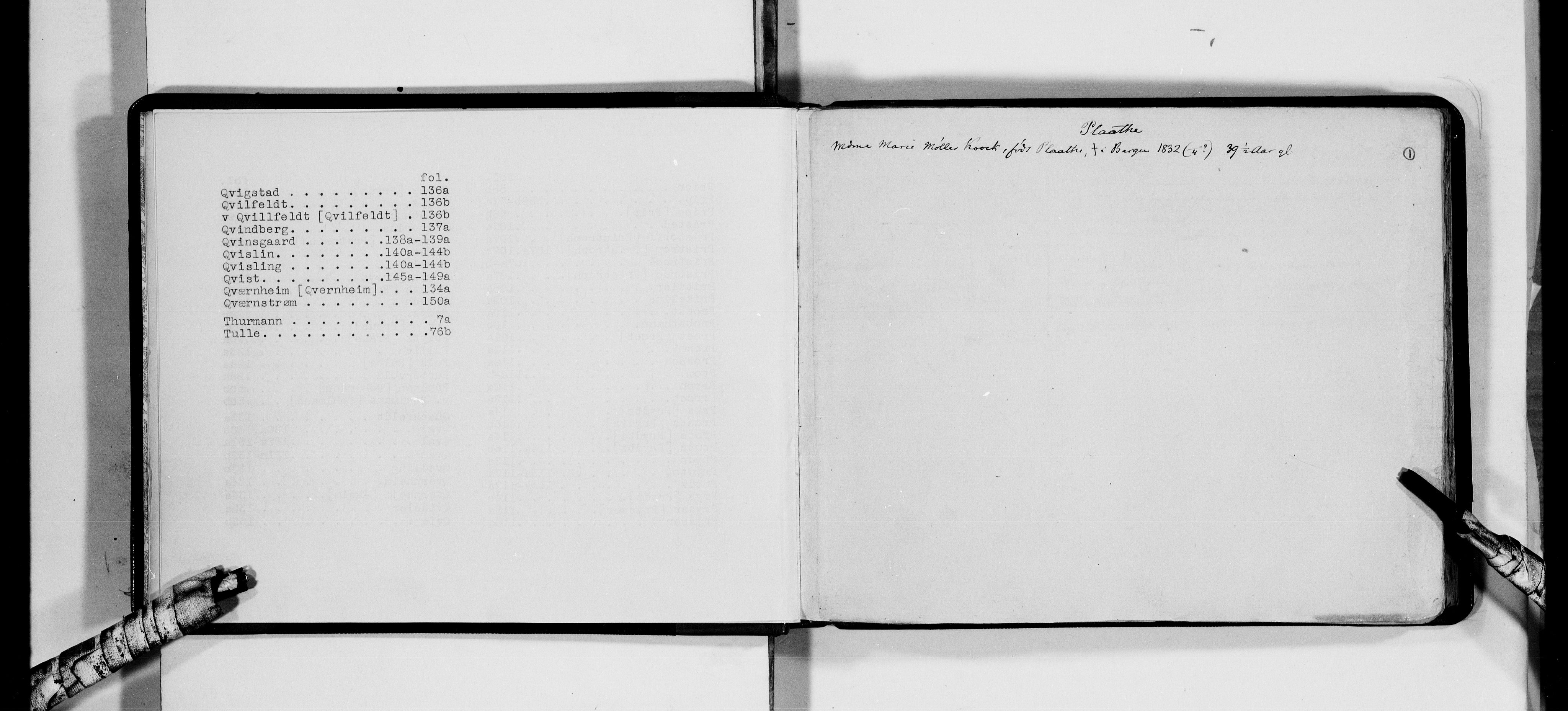 Lassens samlinger, AV/RA-PA-0051/F/Fa/L0033: Personalhistoriske og genealogiske opptegnelser: Plaathe - Qværnstrøm, 1500-1907