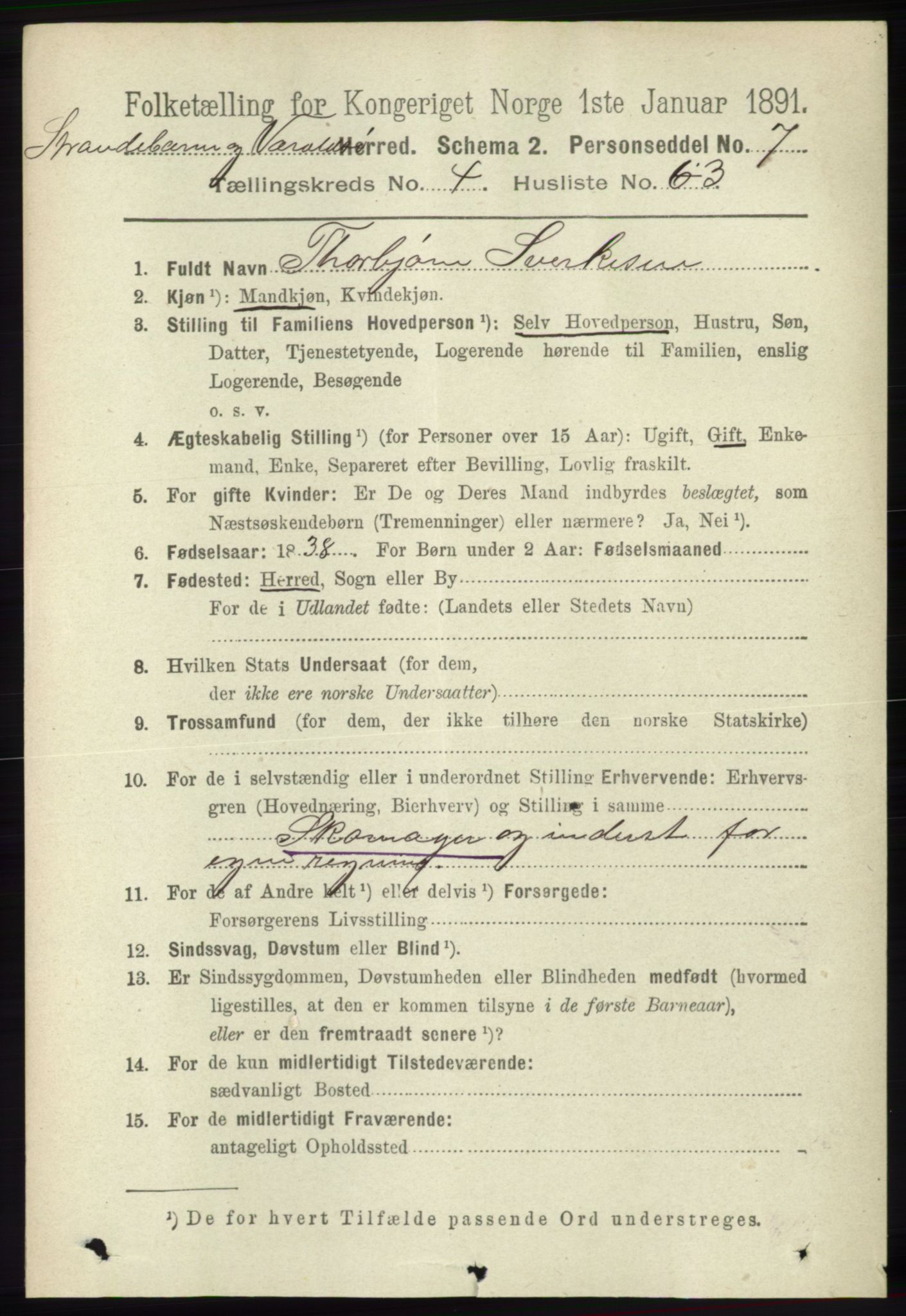 RA, 1891 census for 1226 Strandebarm og Varaldsøy, 1891, p. 1788