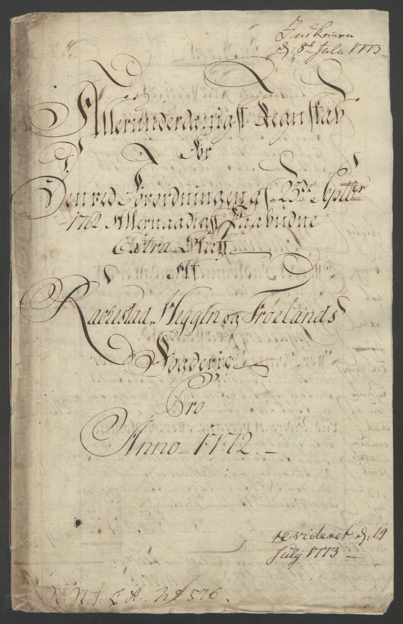 Rentekammeret inntil 1814, Reviderte regnskaper, Fogderegnskap, RA/EA-4092/R07/L0413: Ekstraskatten Rakkestad, Heggen og Frøland, 1762-1772, p. 516