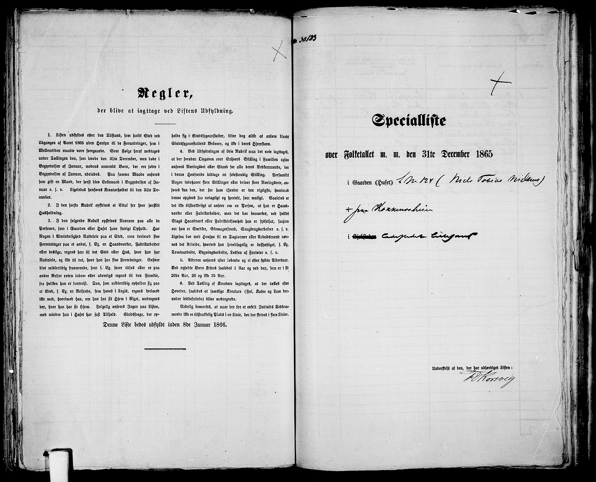 RA, 1865 census for Vestre Moland/Lillesand, 1865, p. 255