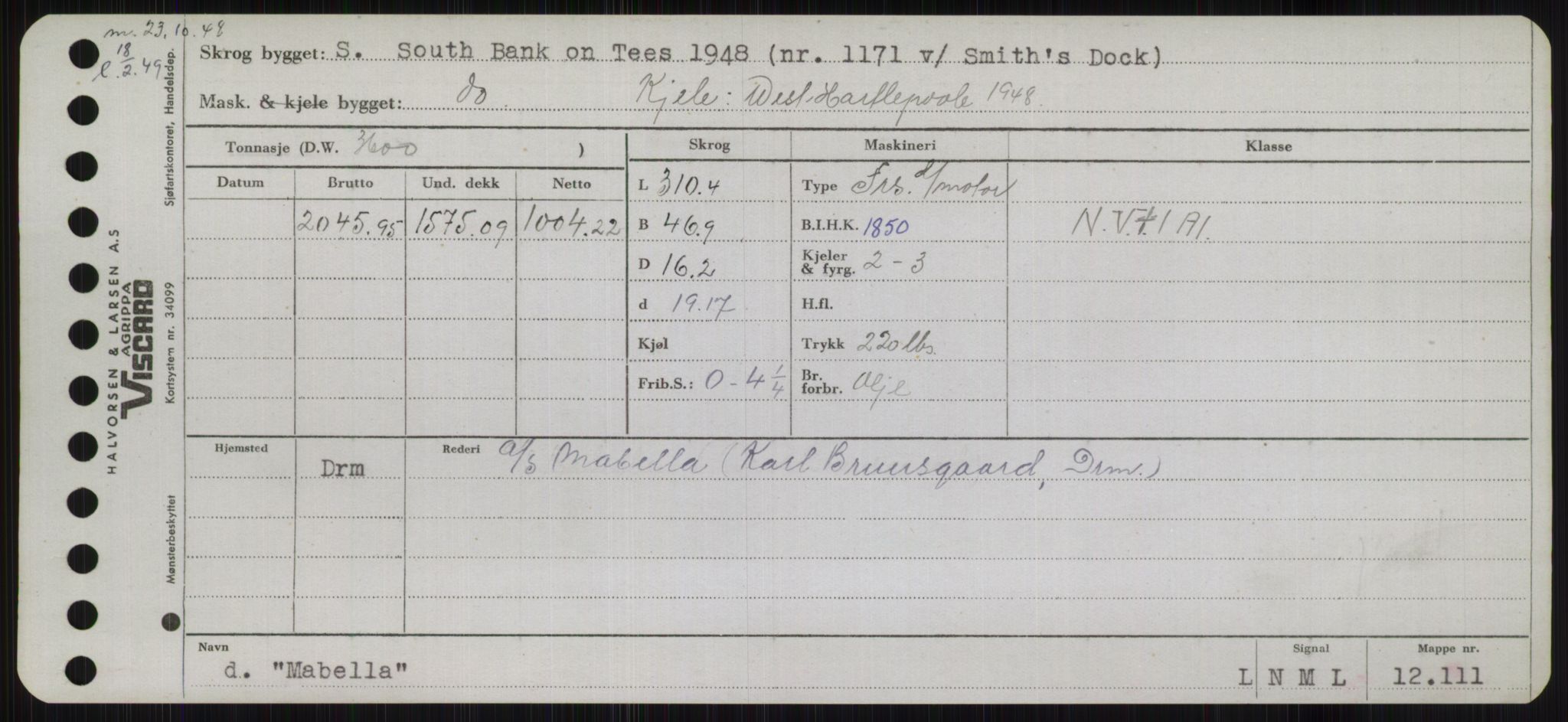 Sjøfartsdirektoratet med forløpere, Skipsmålingen, AV/RA-S-1627/H/Hb/L0003: Fartøy, I-N, p. 287