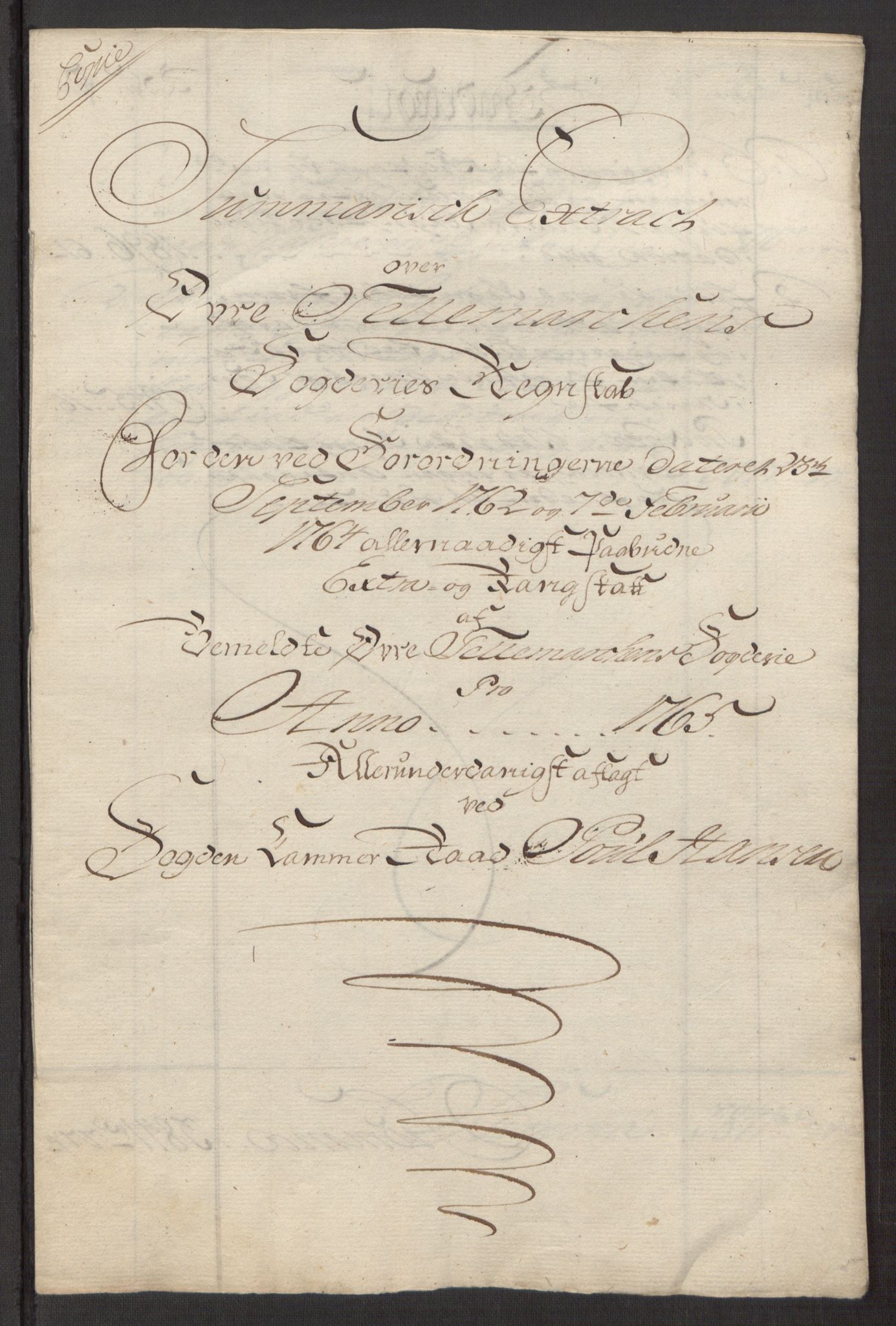 Rentekammeret inntil 1814, Reviderte regnskaper, Fogderegnskap, AV/RA-EA-4092/R38/L2293: Ekstraskatten Øvre Telemark, 1762-1770, p. 60