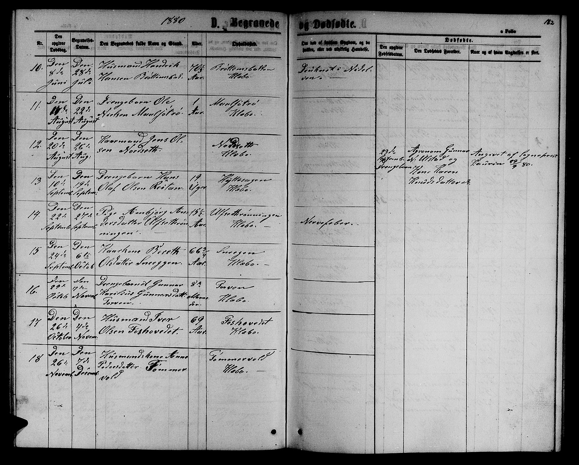 Ministerialprotokoller, klokkerbøker og fødselsregistre - Sør-Trøndelag, SAT/A-1456/618/L0451: Parish register (copy) no. 618C02, 1865-1883, p. 182