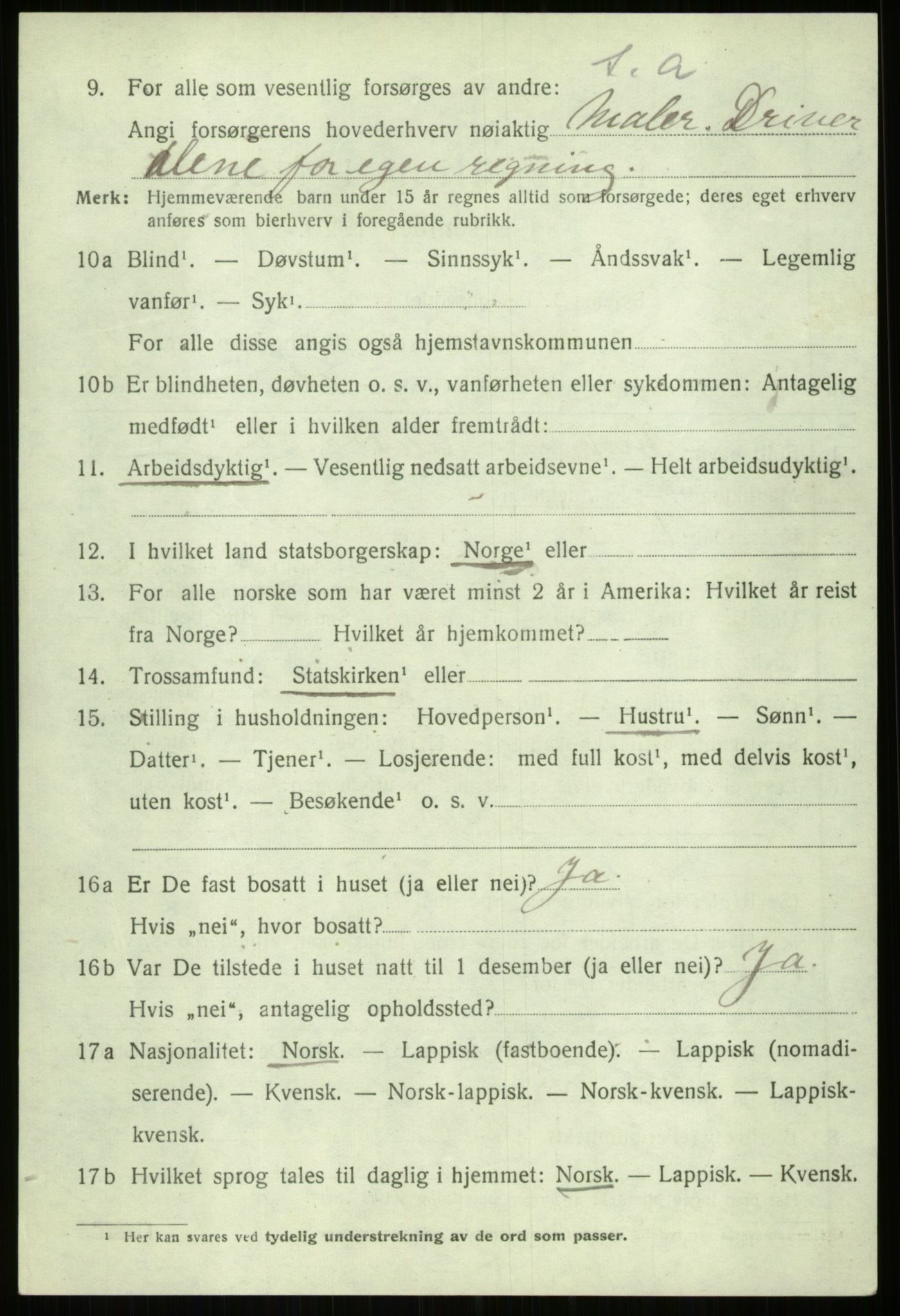 SATØ, 1920 census for Ibestad, 1920, p. 10840