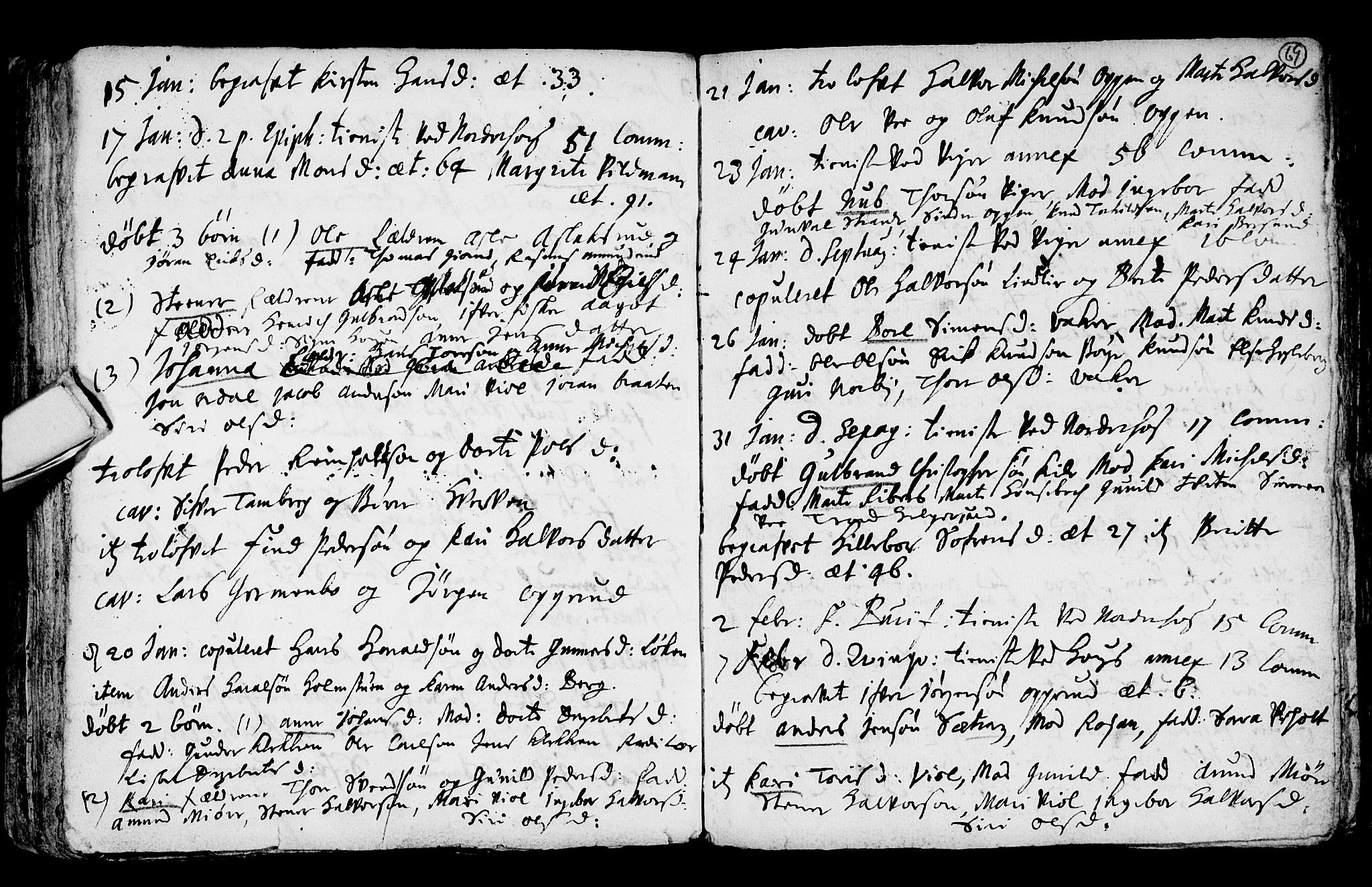 Norderhov kirkebøker, SAKO/A-237/F/Fa/L0001: Parish register (official) no. 1, 1704-1716, p. 69
