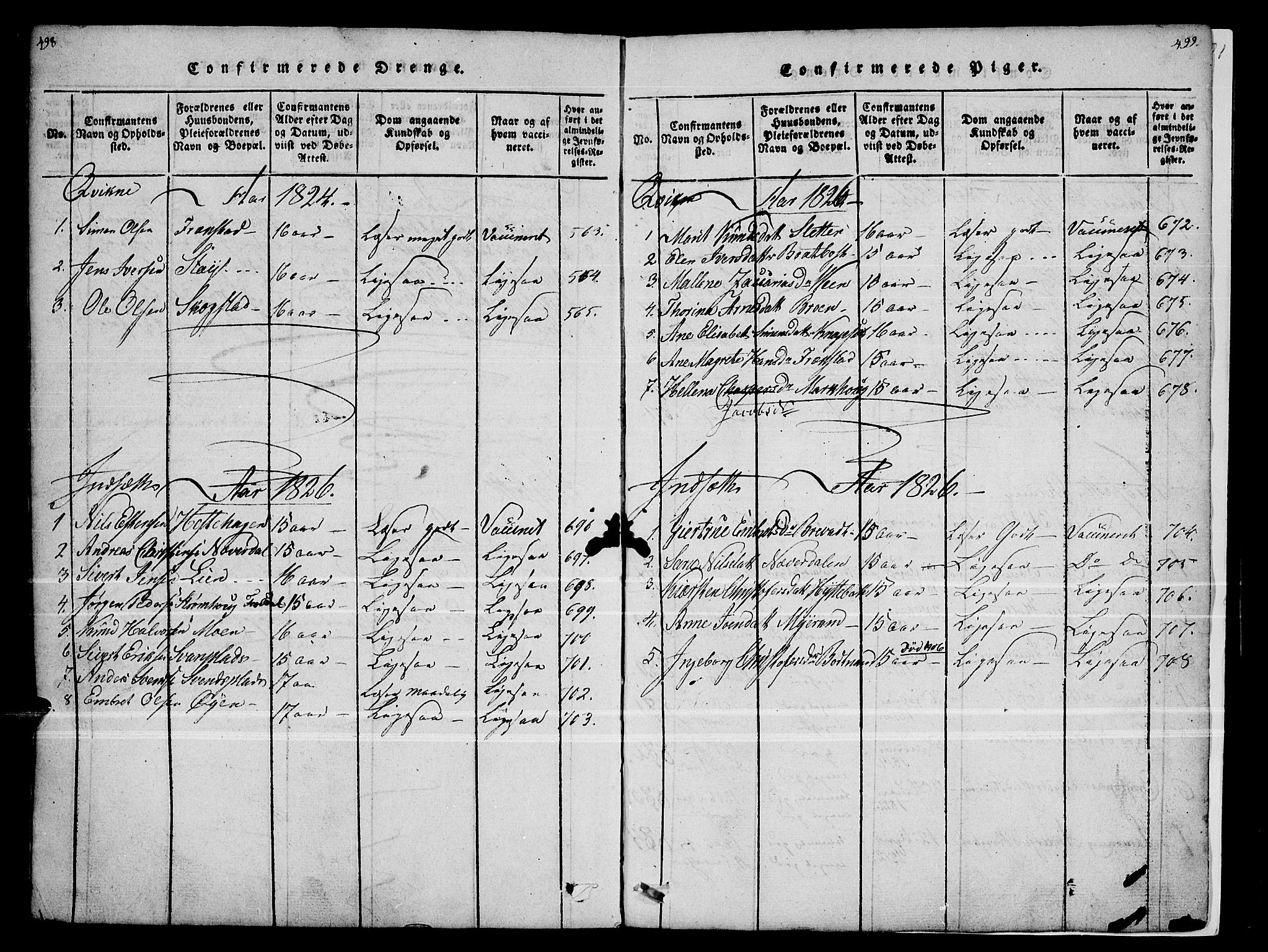 Kvikne prestekontor, SAH/PREST-064/H/Ha/Haa/L0004: Parish register (official) no. 4, 1815-1840, p. 498-499