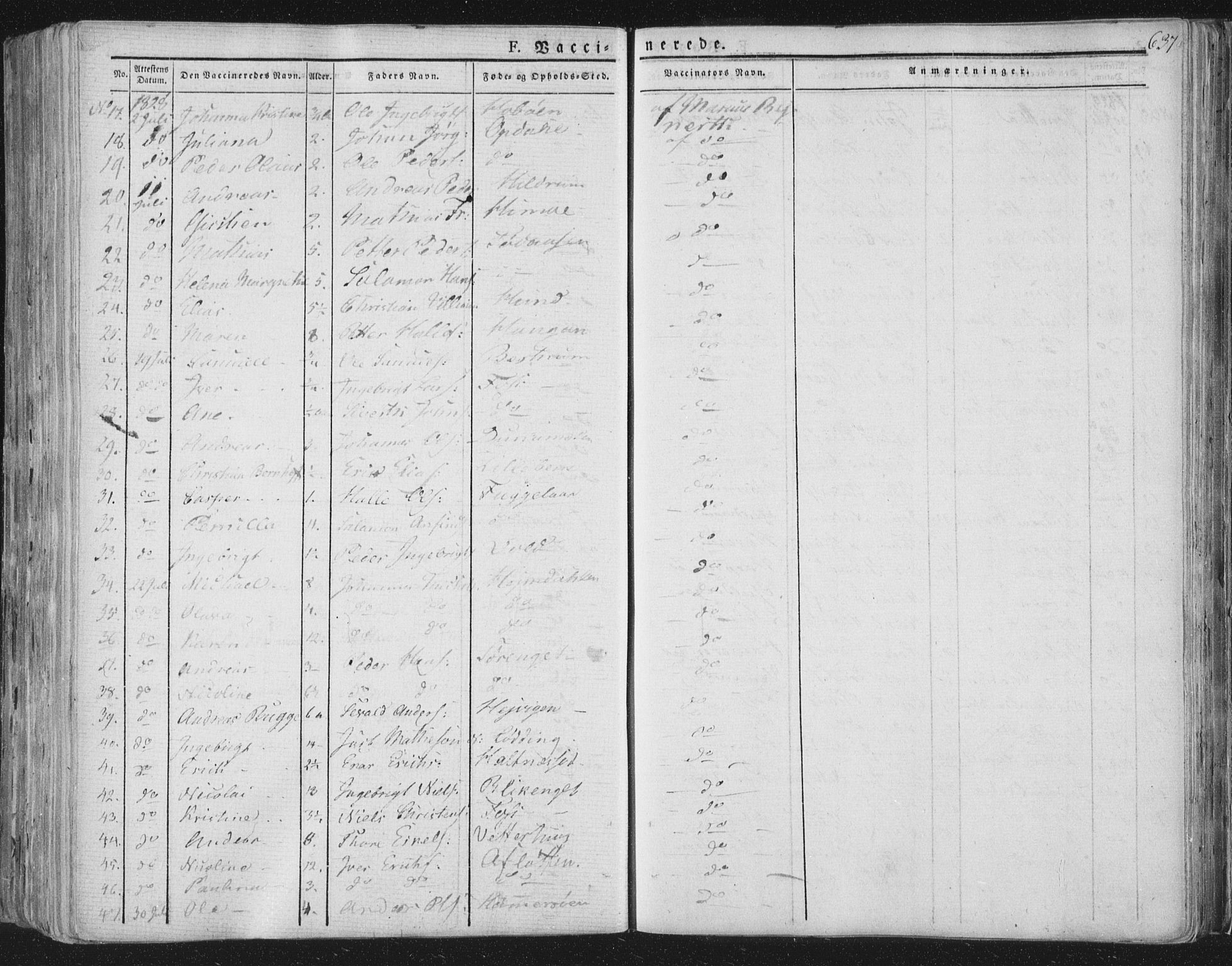 Ministerialprotokoller, klokkerbøker og fødselsregistre - Nord-Trøndelag, AV/SAT-A-1458/764/L0552: Parish register (official) no. 764A07b, 1824-1865, p. 637