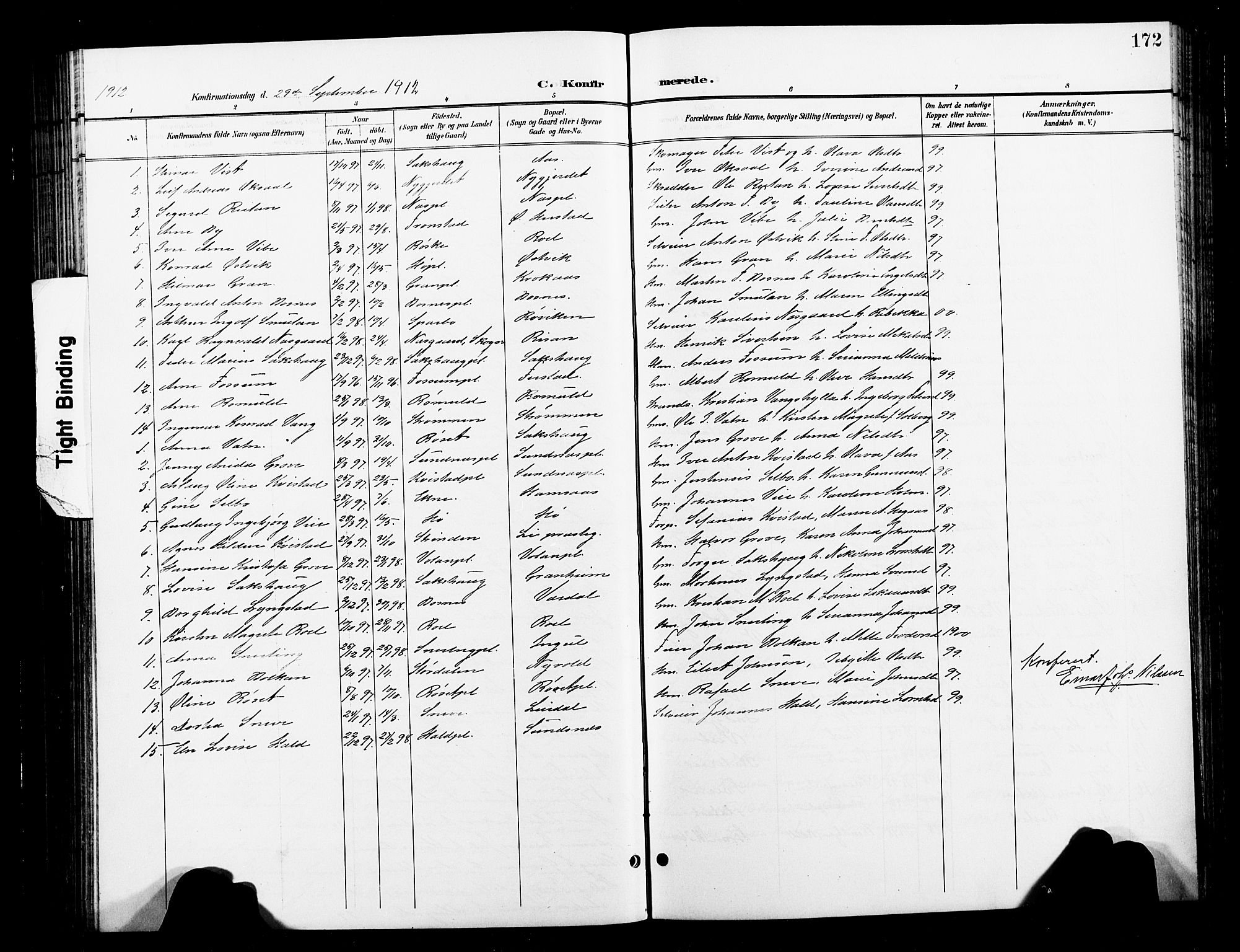 Ministerialprotokoller, klokkerbøker og fødselsregistre - Nord-Trøndelag, SAT/A-1458/730/L0302: Parish register (copy) no. 730C05, 1898-1924, p. 172