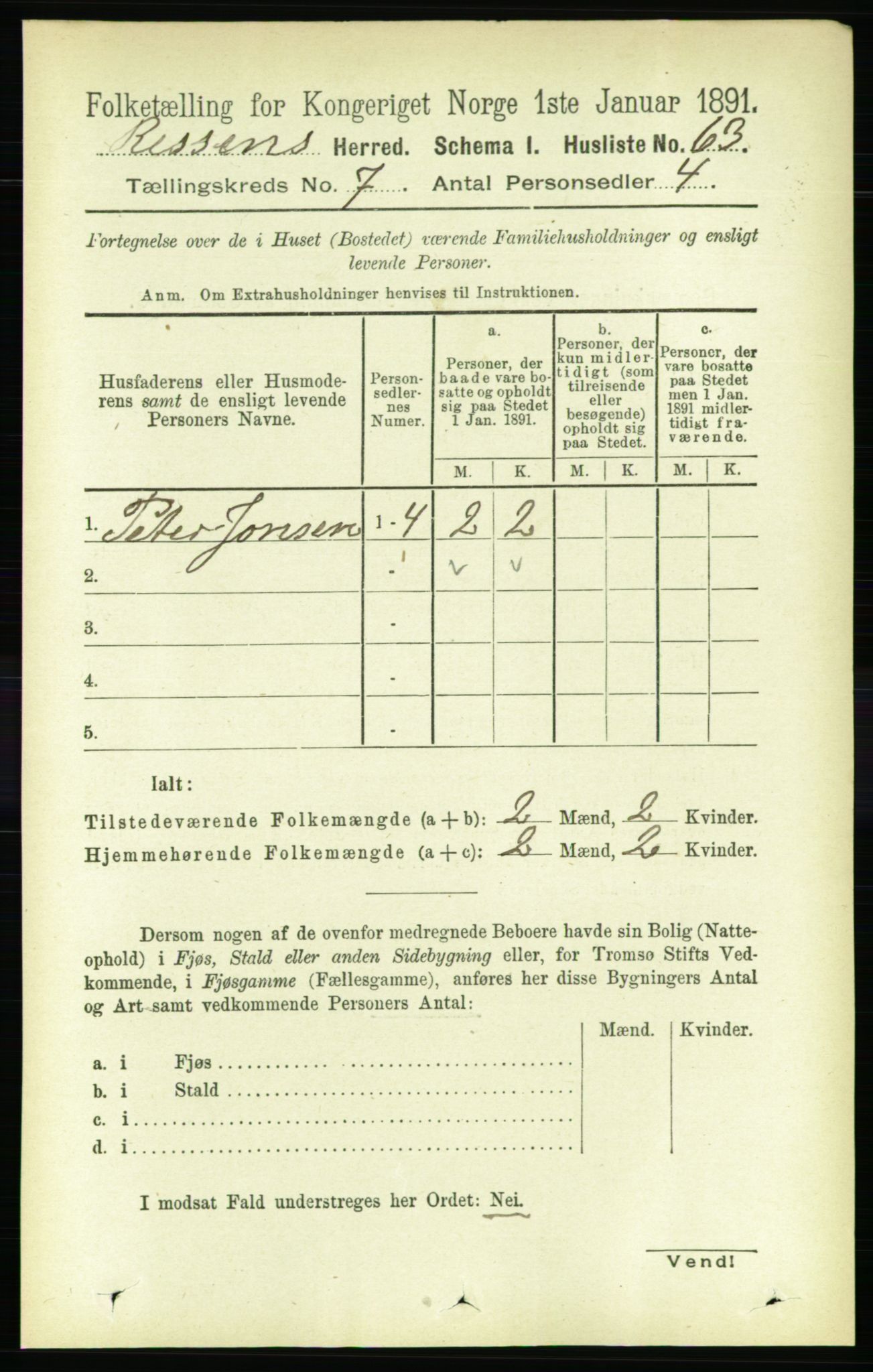 RA, 1891 census for 1624 Rissa, 1891, p. 3959