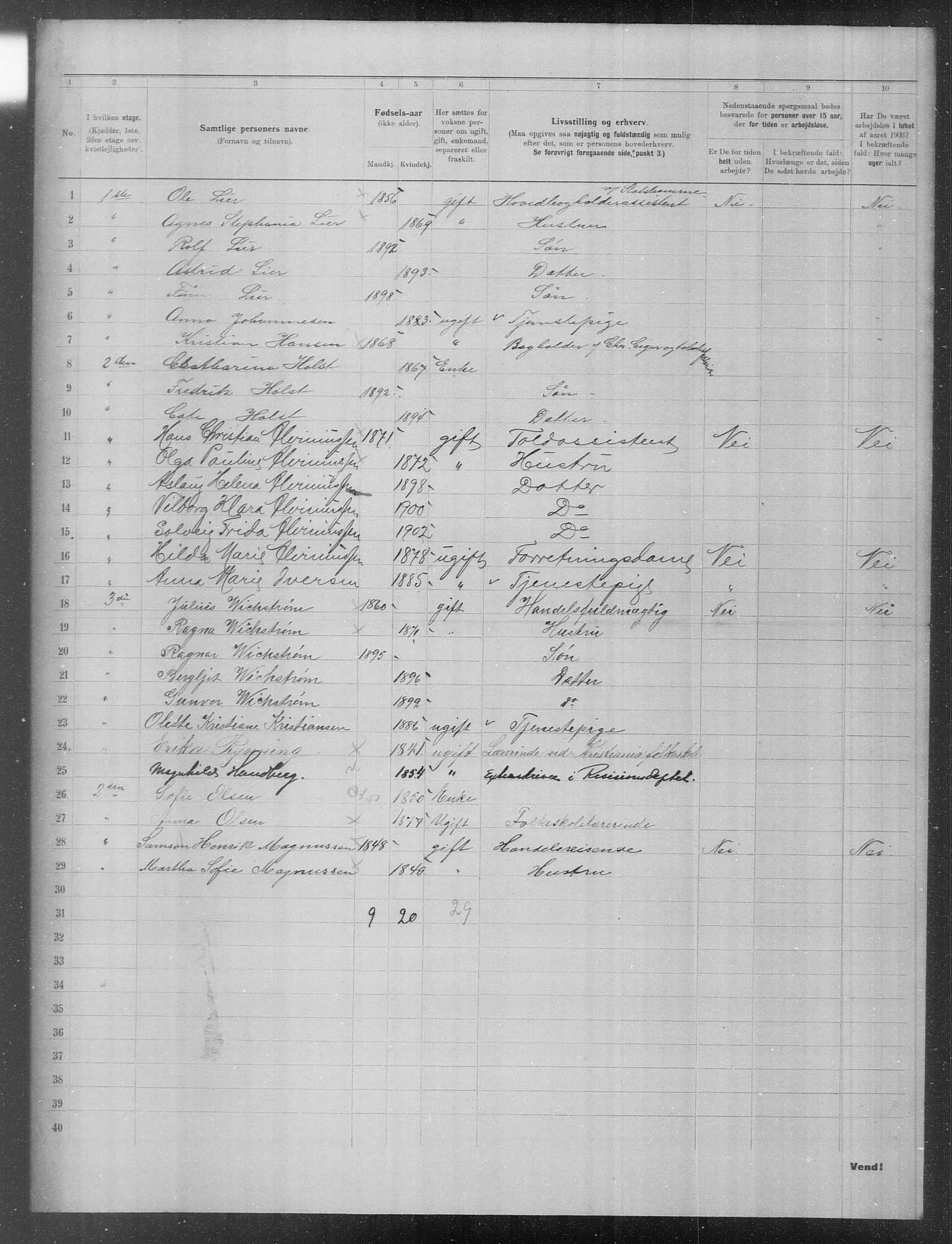 OBA, Municipal Census 1903 for Kristiania, 1903, p. 24571