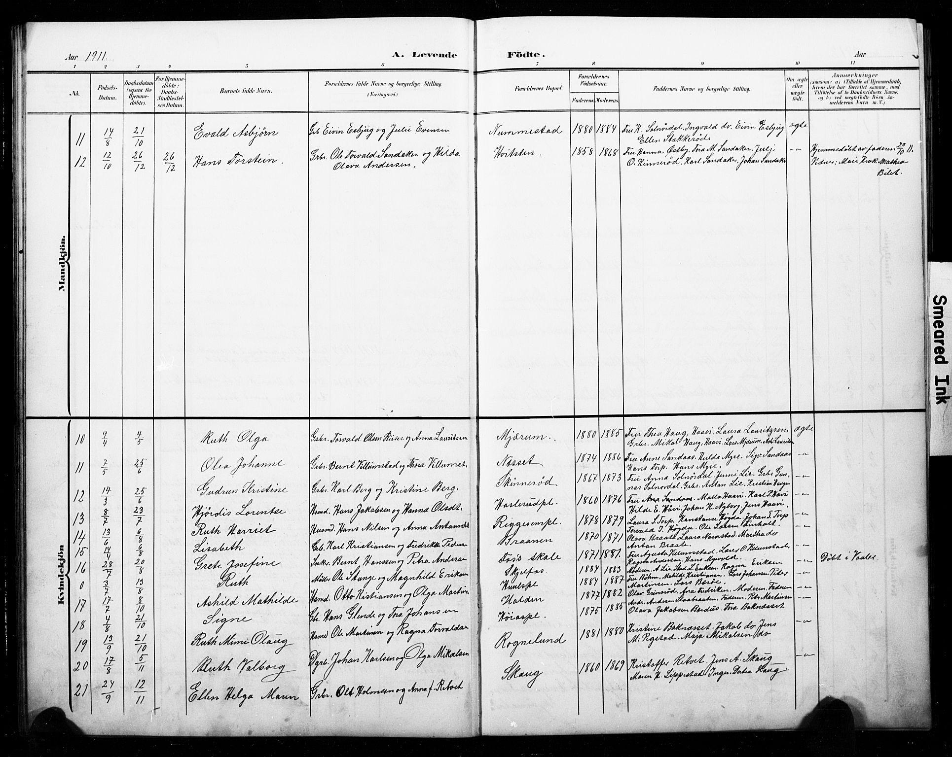 Hobøl prestekontor Kirkebøker, AV/SAO-A-2002/G/Gb/L0001: Parish register (copy) no. II 1, 1905-1929