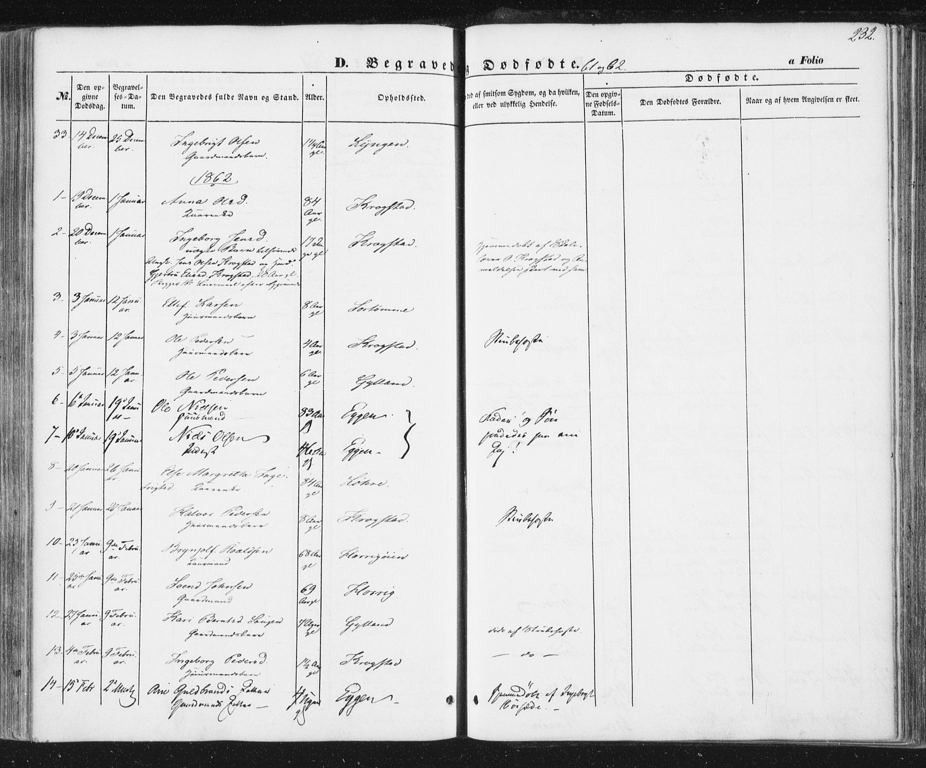 Ministerialprotokoller, klokkerbøker og fødselsregistre - Sør-Trøndelag, SAT/A-1456/692/L1103: Parish register (official) no. 692A03, 1849-1870, p. 232