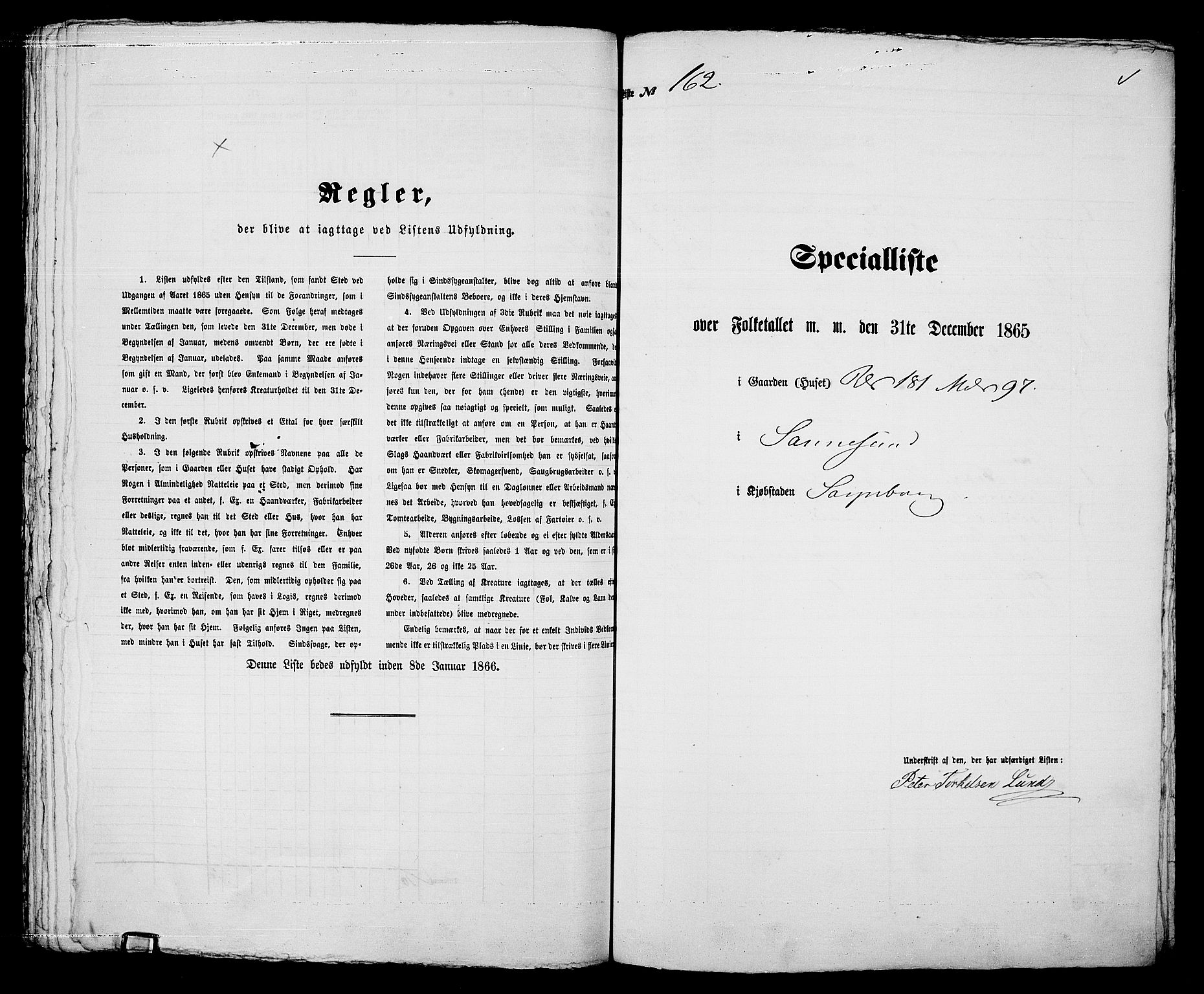 RA, 1865 census for Sarpsborg, 1865, p. 331