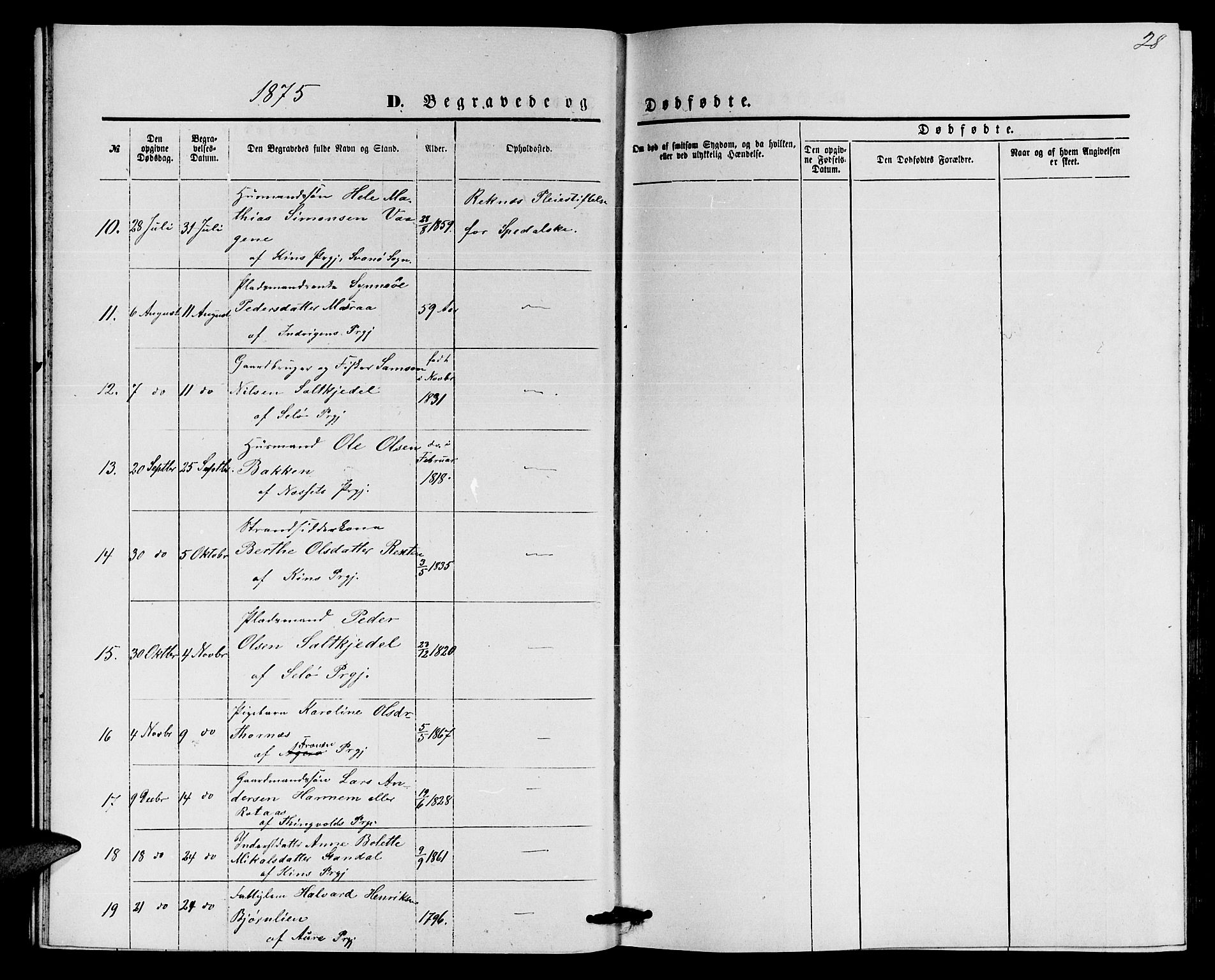 Ministerialprotokoller, klokkerbøker og fødselsregistre - Møre og Romsdal, SAT/A-1454/559/L0715: Parish register (copy) no. 559C01, 1869-1886, p. 28