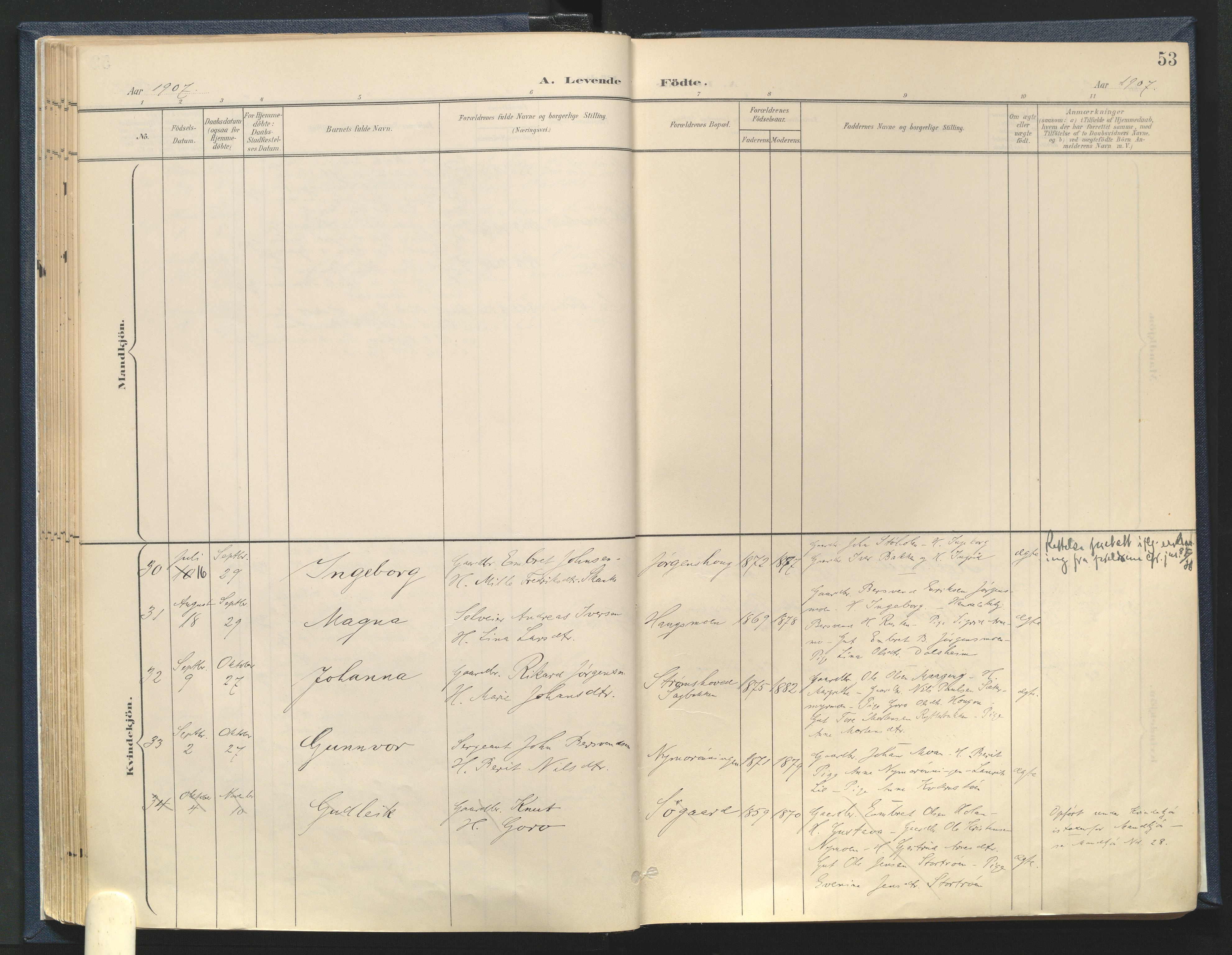 Tynset prestekontor, AV/SAH-PREST-058/H/Ha/Haa/L0025: Parish register (official) no. 25, 1900-1914, p. 53