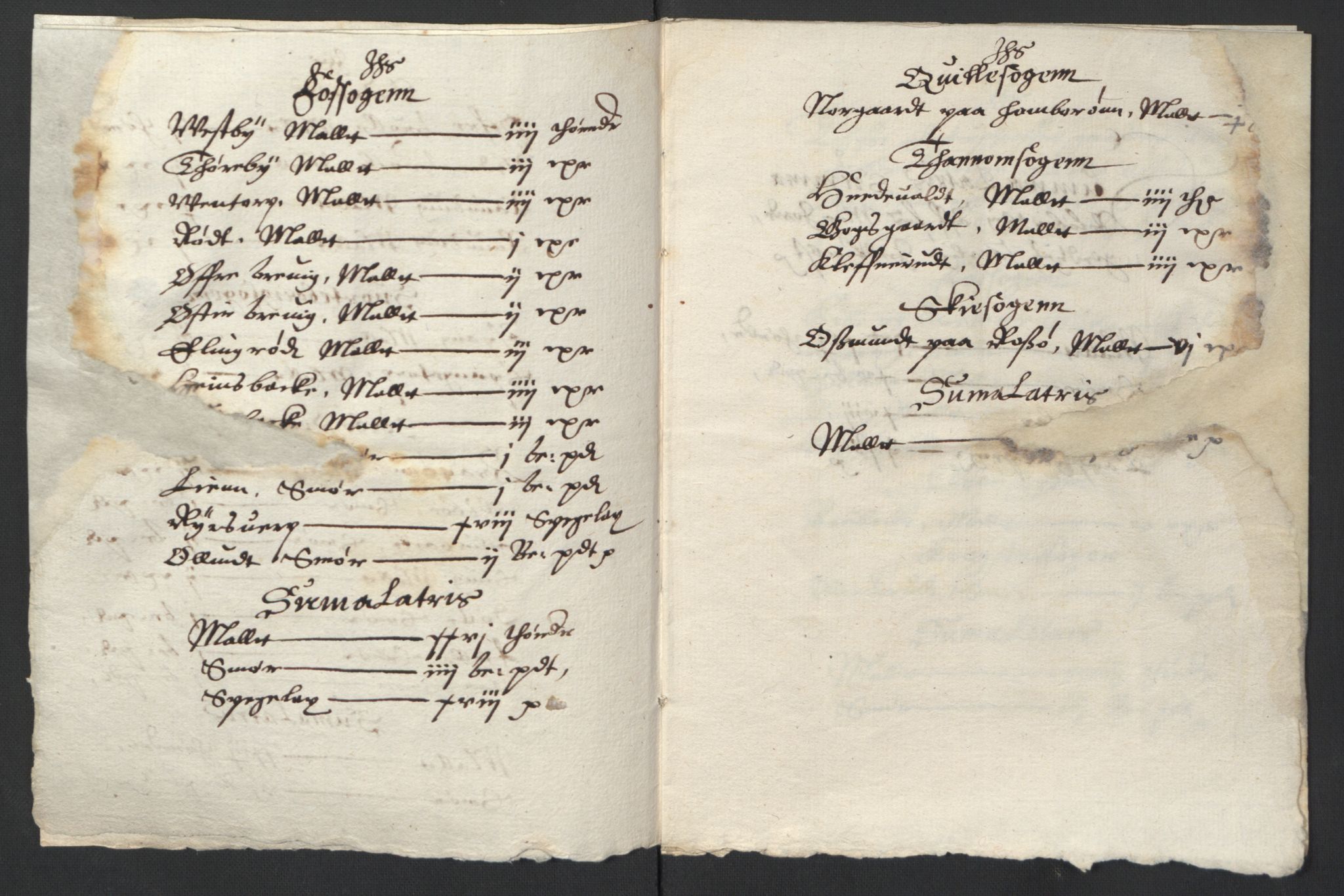 Stattholderembetet 1572-1771, AV/RA-EA-2870/Ek/L0007/0001: Jordebøker til utlikning av rosstjeneste 1624-1626: / Adelsjordebøker, 1624-1625, p. 205