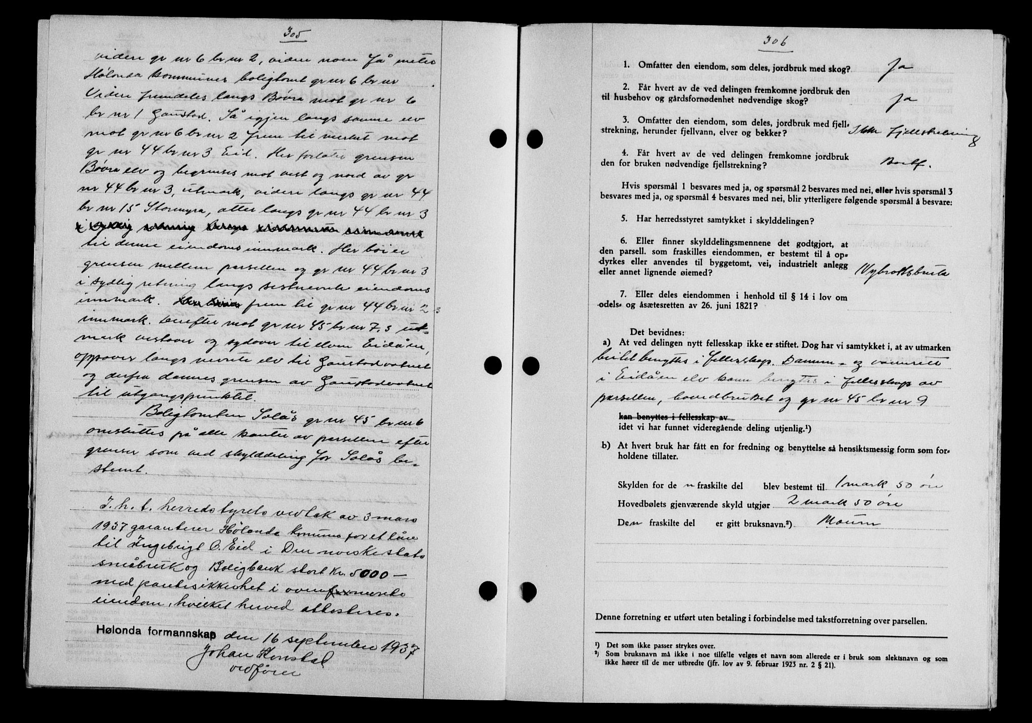 Gauldal sorenskriveri, SAT/A-0014/1/2/2C/L0047: Mortgage book no. 50-51, 1937-1937, Diary no: : 1195/1937