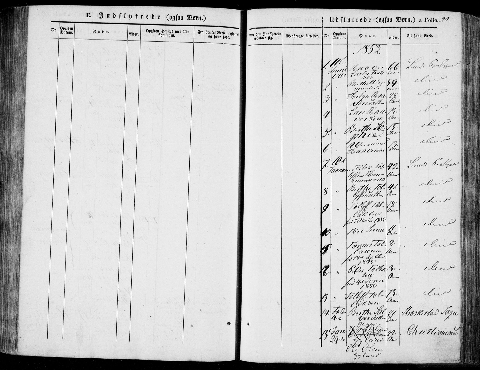 Bakke sokneprestkontor, SAK/1111-0002/F/Fa/Faa/L0005: Parish register (official) no. A 5, 1847-1855, p. 20