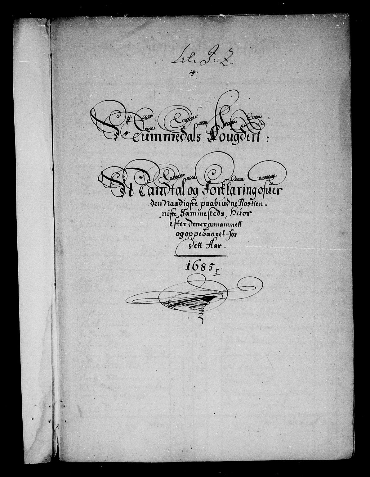 Rentekammeret inntil 1814, Reviderte regnskaper, Stiftamtstueregnskaper, Trondheim stiftamt og Nordland amt, AV/RA-EA-6044/R/Rg/L0081: Trondheim stiftamt og Nordland amt, 1685