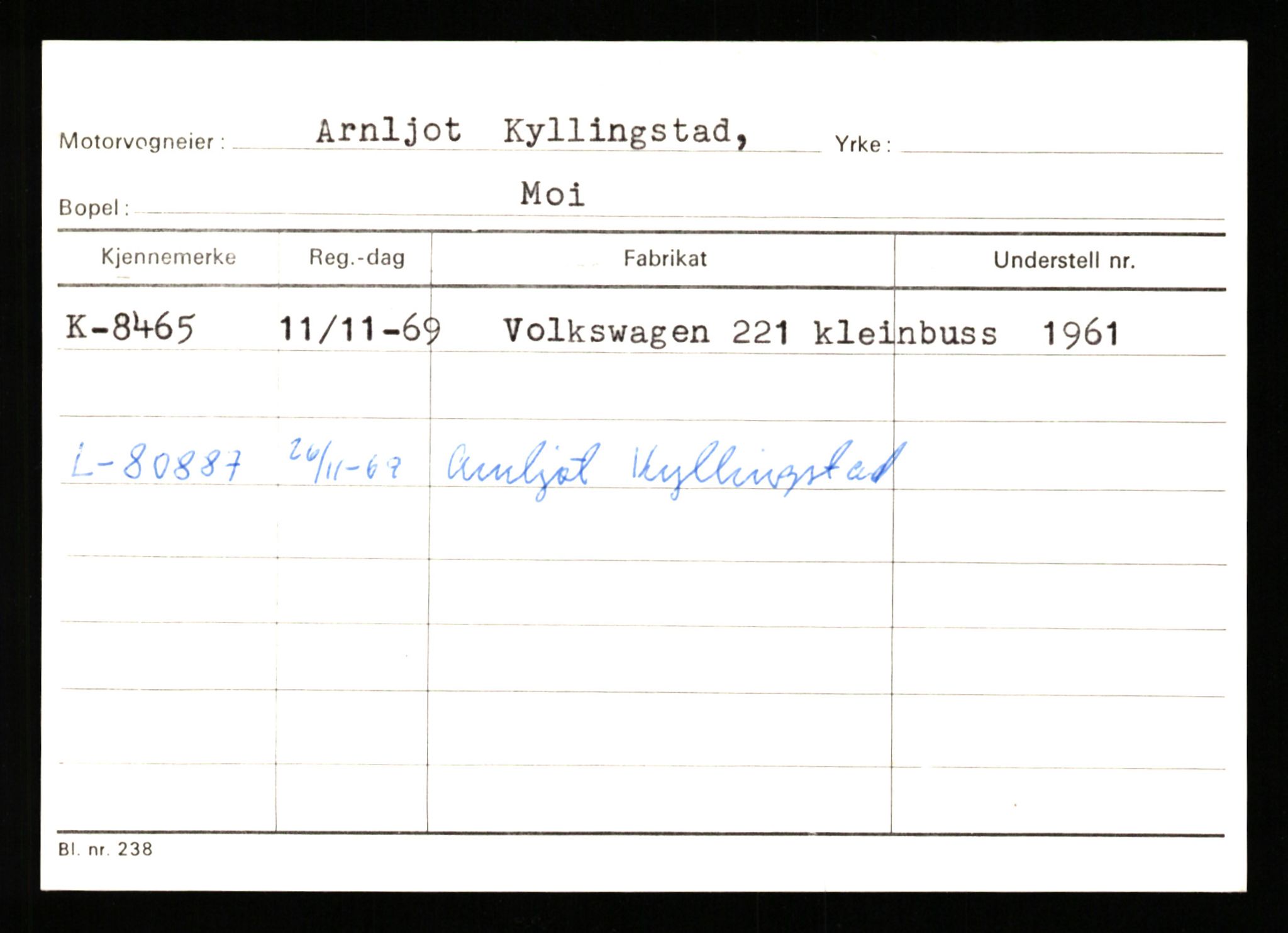 Stavanger trafikkstasjon, AV/SAST-A-101942/0/G/L0002: Registreringsnummer: 5791 - 10405, 1930-1971, p. 1599