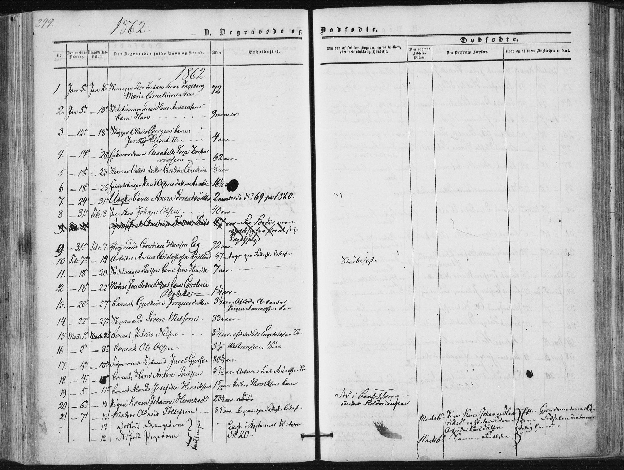 Tønsberg kirkebøker, SAKO/A-330/F/Fa/L0008: Parish register (official) no. I 8, 1855-1864, p. 299